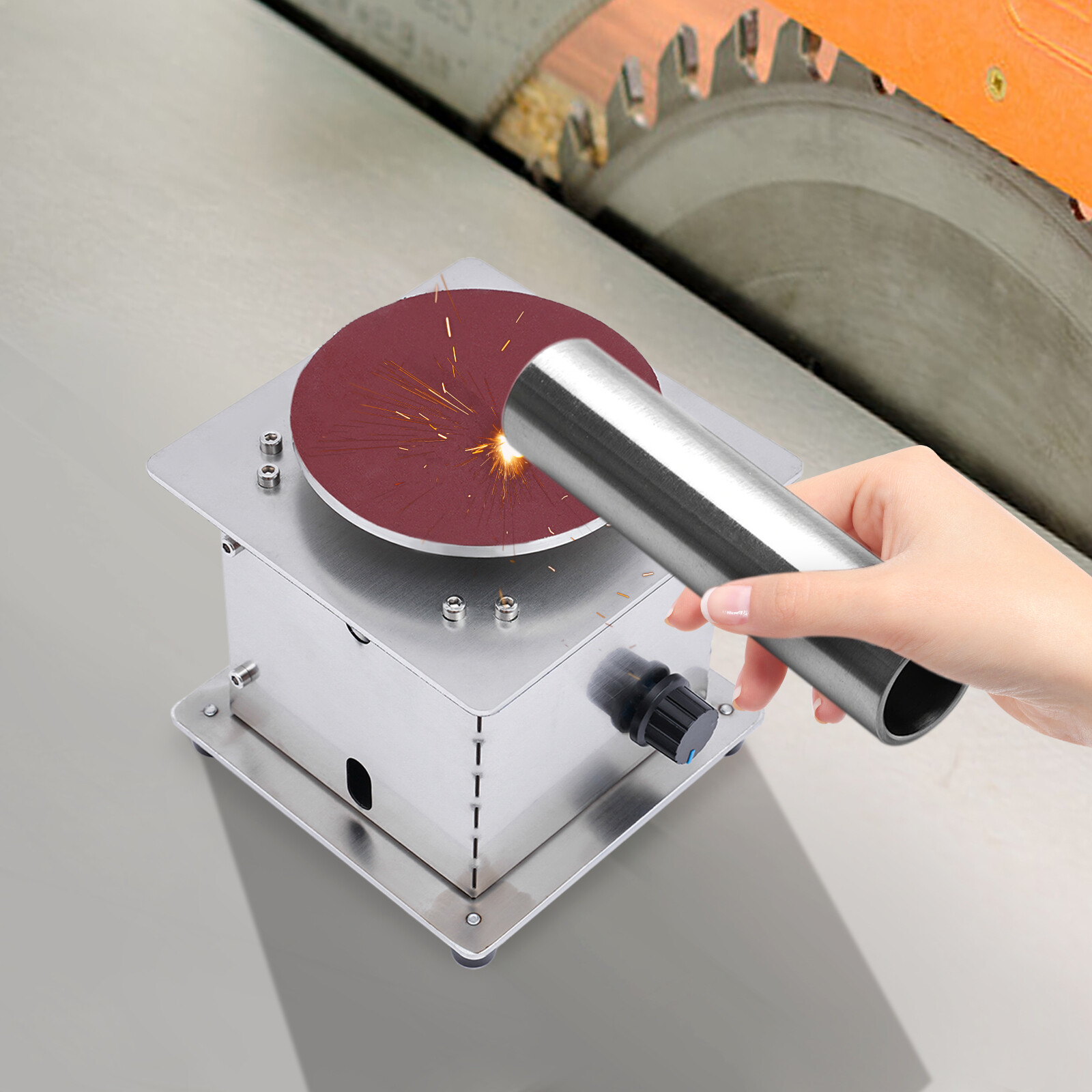 4 Inch Tabletop Mini Disc Sander Wood Metal Electric Sanding Machine 6000RPM USA