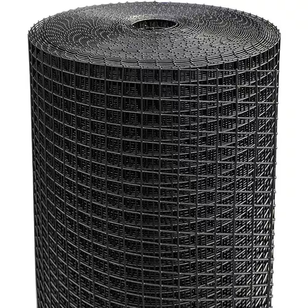 1/2 Inch Black Vinyl Coated Welded Wire Fence Roll 24 » X 50&prime; 19 Gauge Heavy Dut
