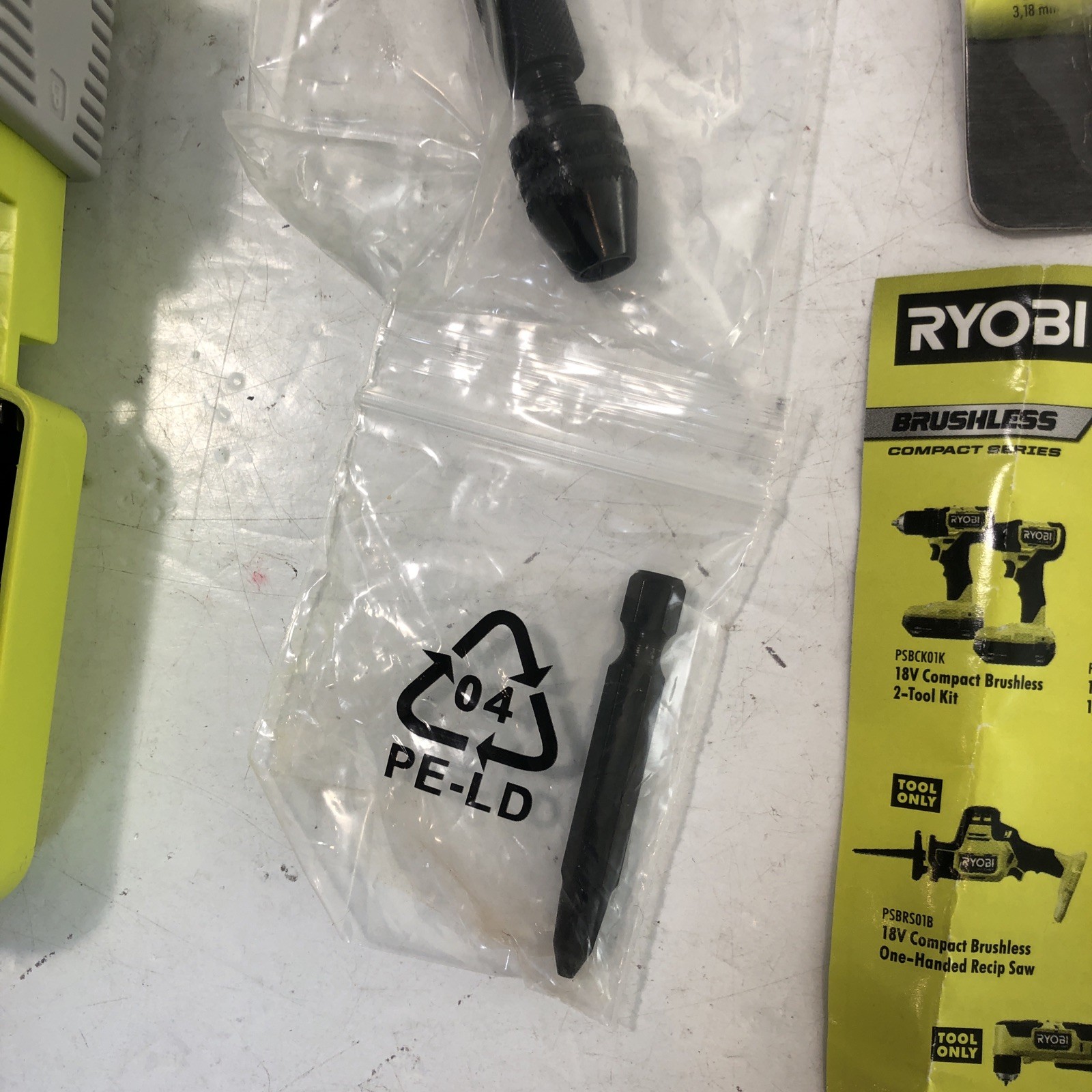 Ryobi One+ HP Brushless Drill Driver w 2 Batteries Charger screw kit BARELY USED