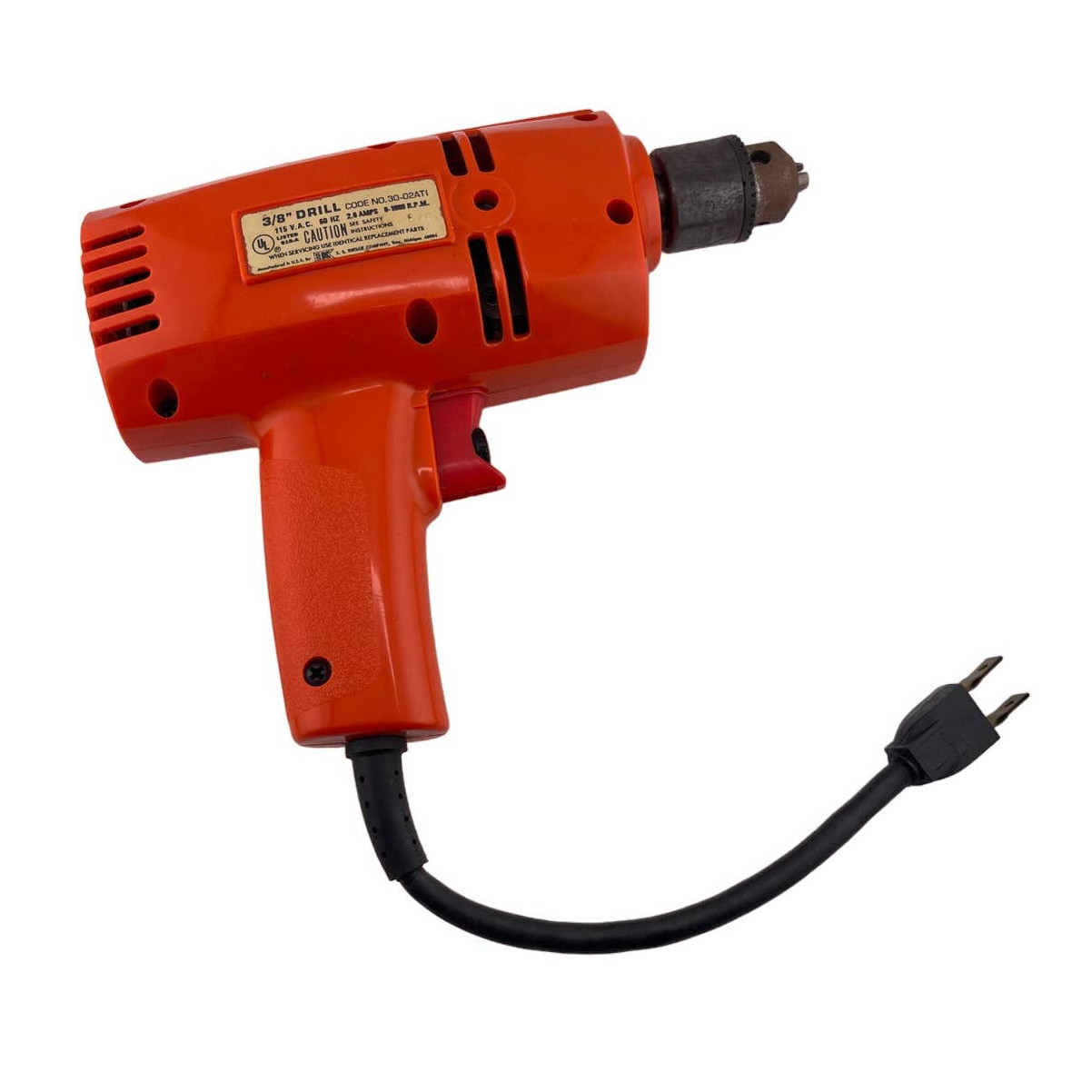 Vintage K Mart Double Insulated 3/8&Prime; Drill Variable Speed Power Drill WORKS