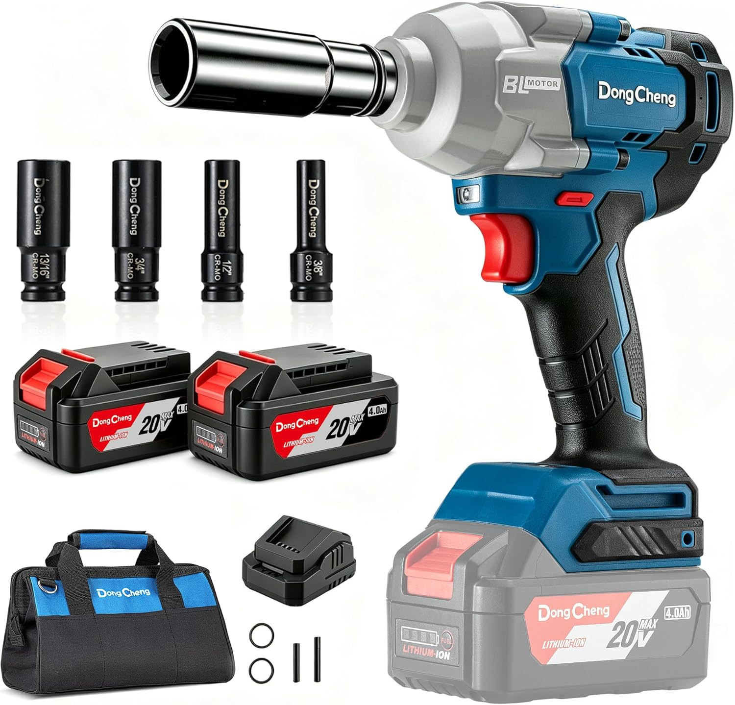 20V Brushless Impact Wrench, 670 Ft-Lbs Torque, Cordless Kit