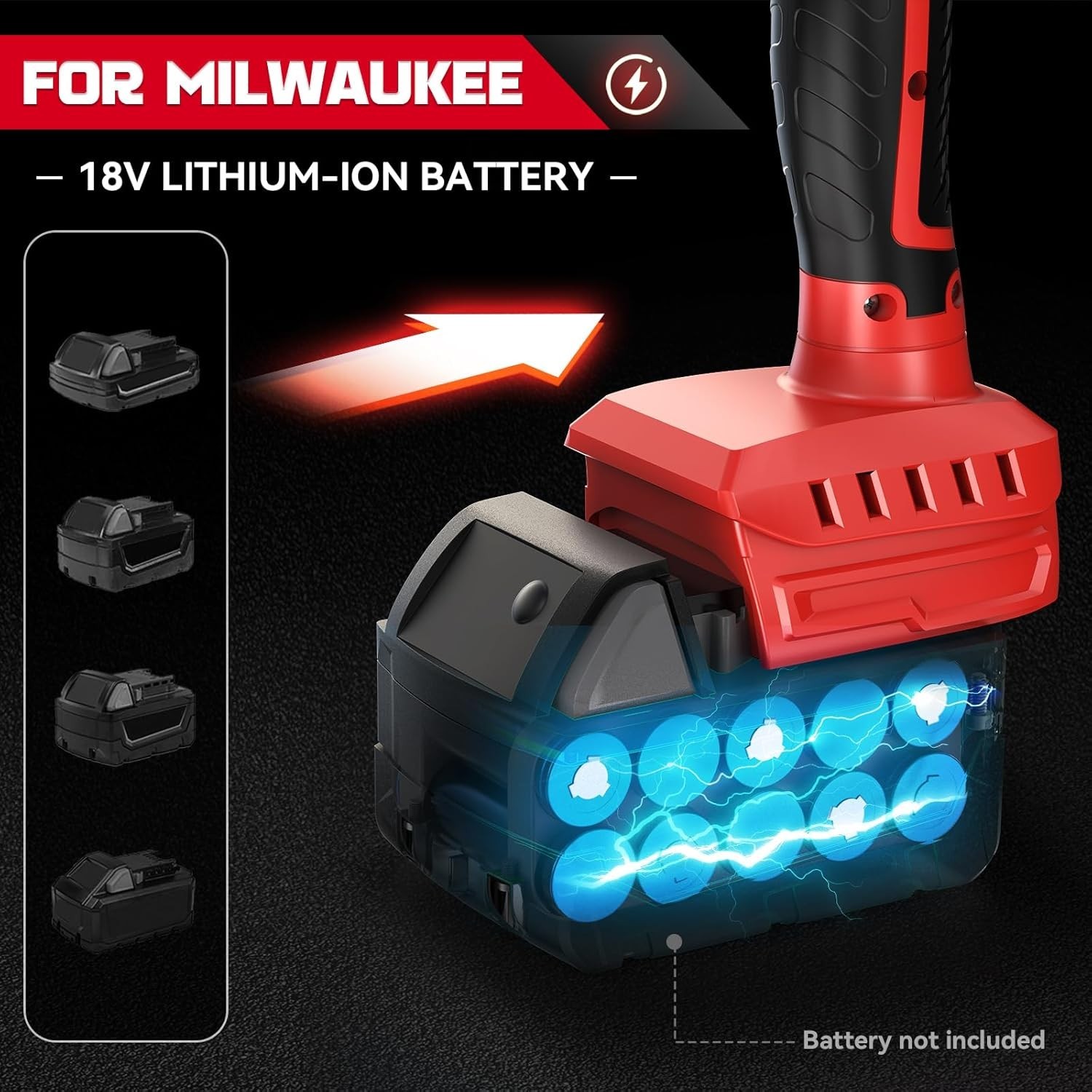 Cordless Tile Leveling Machine for Milwaukee 18V, 8 Speed, Digital Display