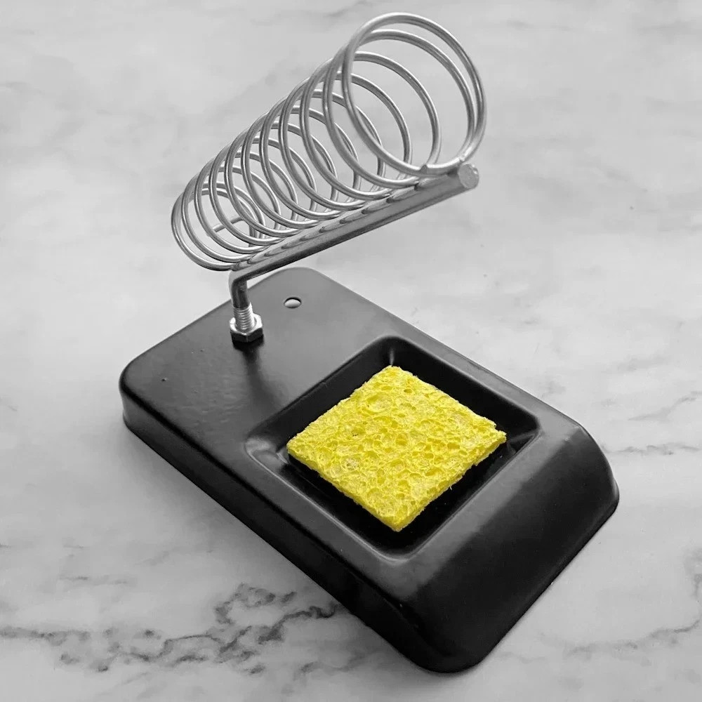 Portable Soldering Iron Stand Holder with Cleaning Sponge Metal Welding Base