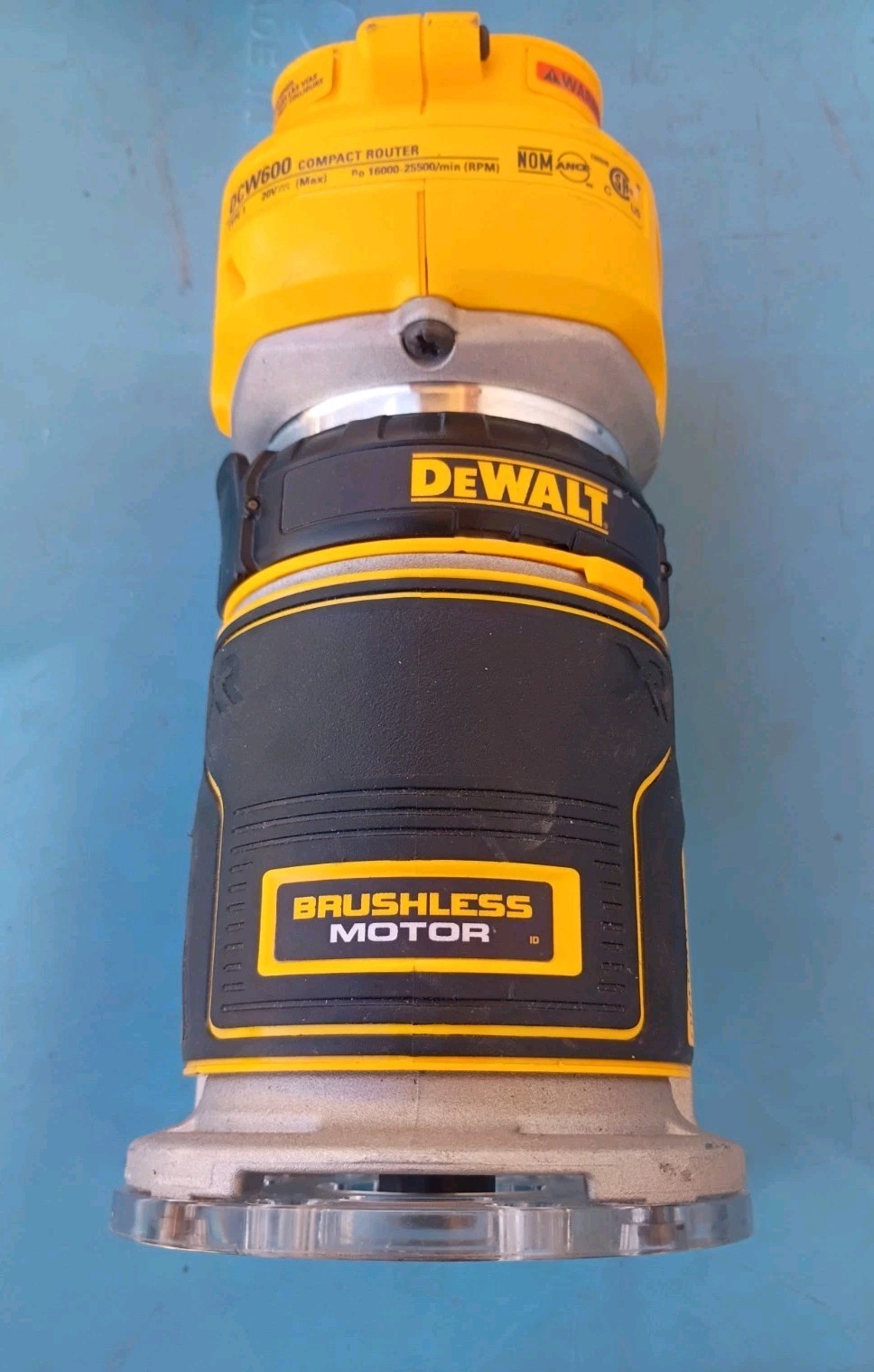 DEWALT 20V MAX XR Compact Router DCW600 Yellow/Black 1/4in Tool-Only (Mint)