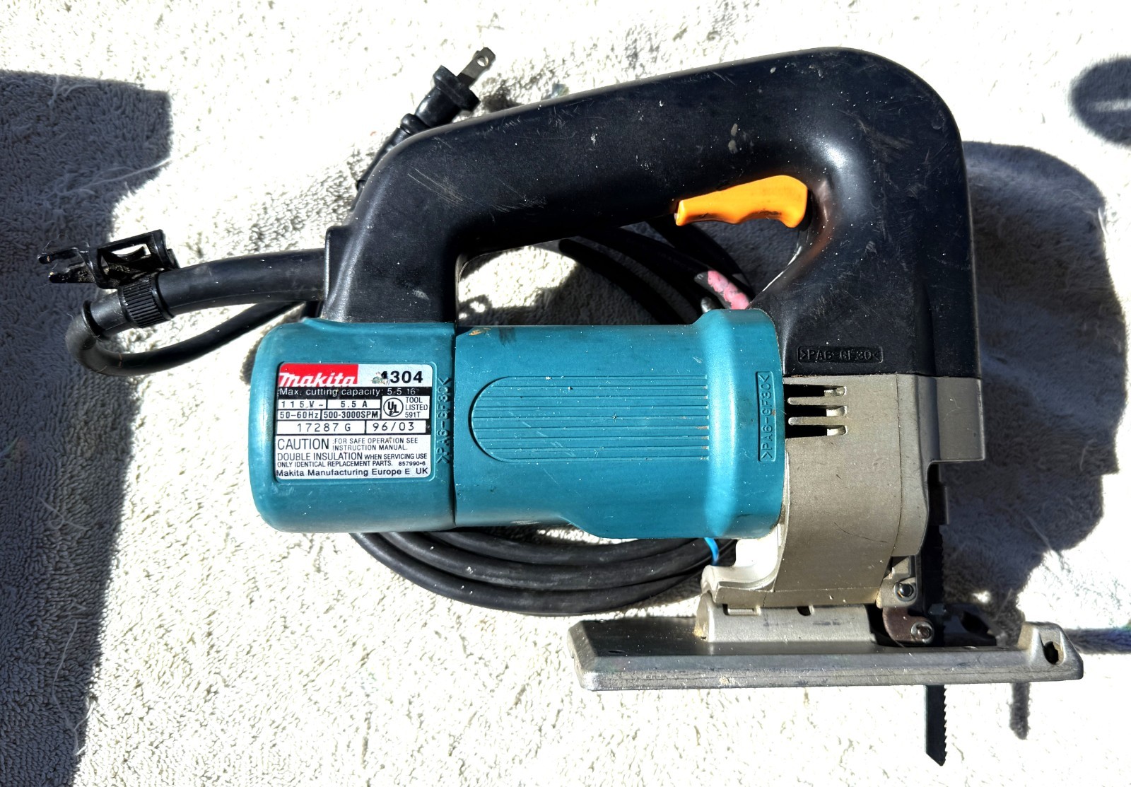 MAKITA VS ORBITAL JIG SAW MODEL 1304 – 115V-5.5 AMPS