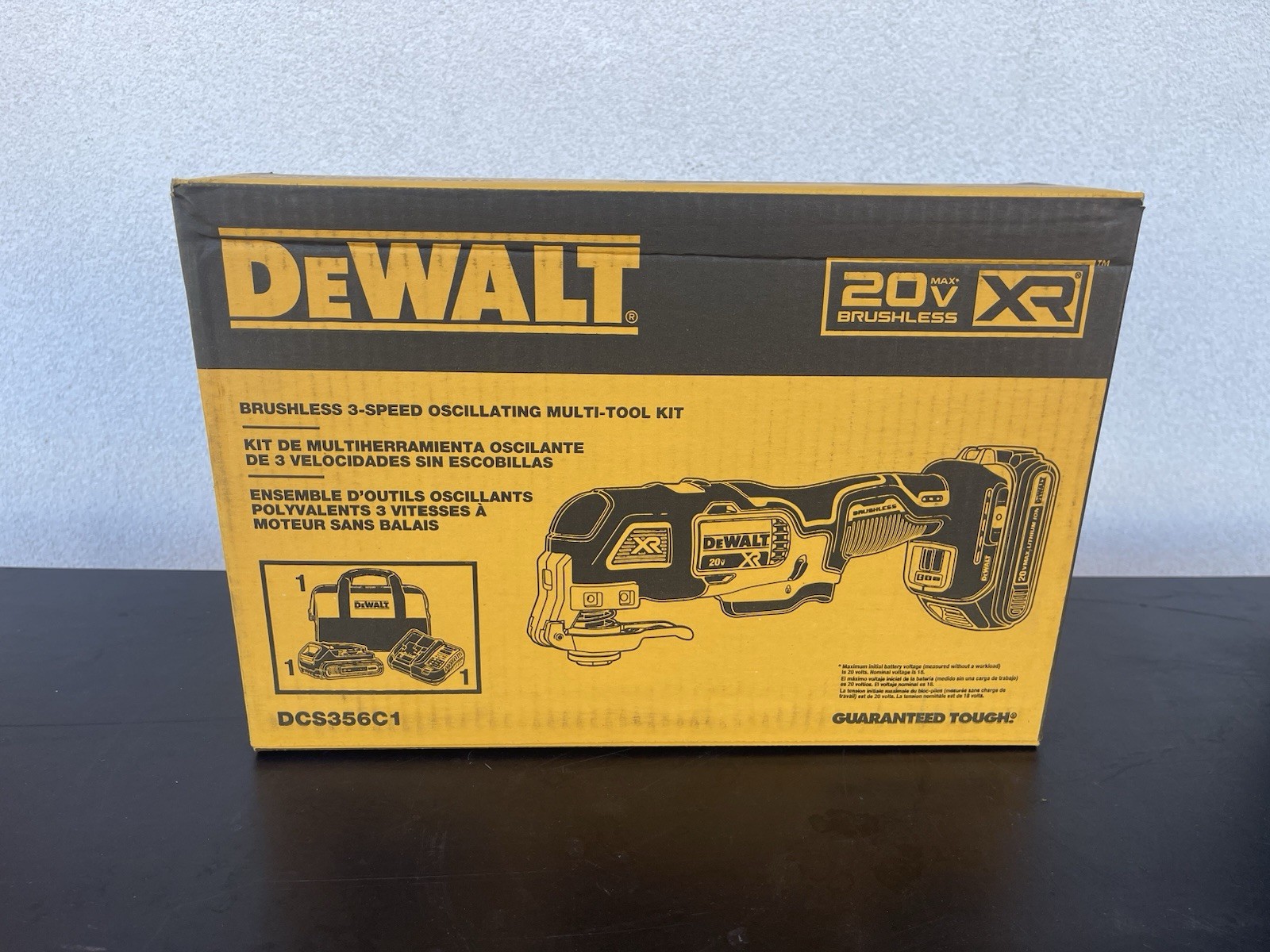 DEWALT DCS356C1 20V 3-Speed Cordless Oscillating Multi Tool Kit