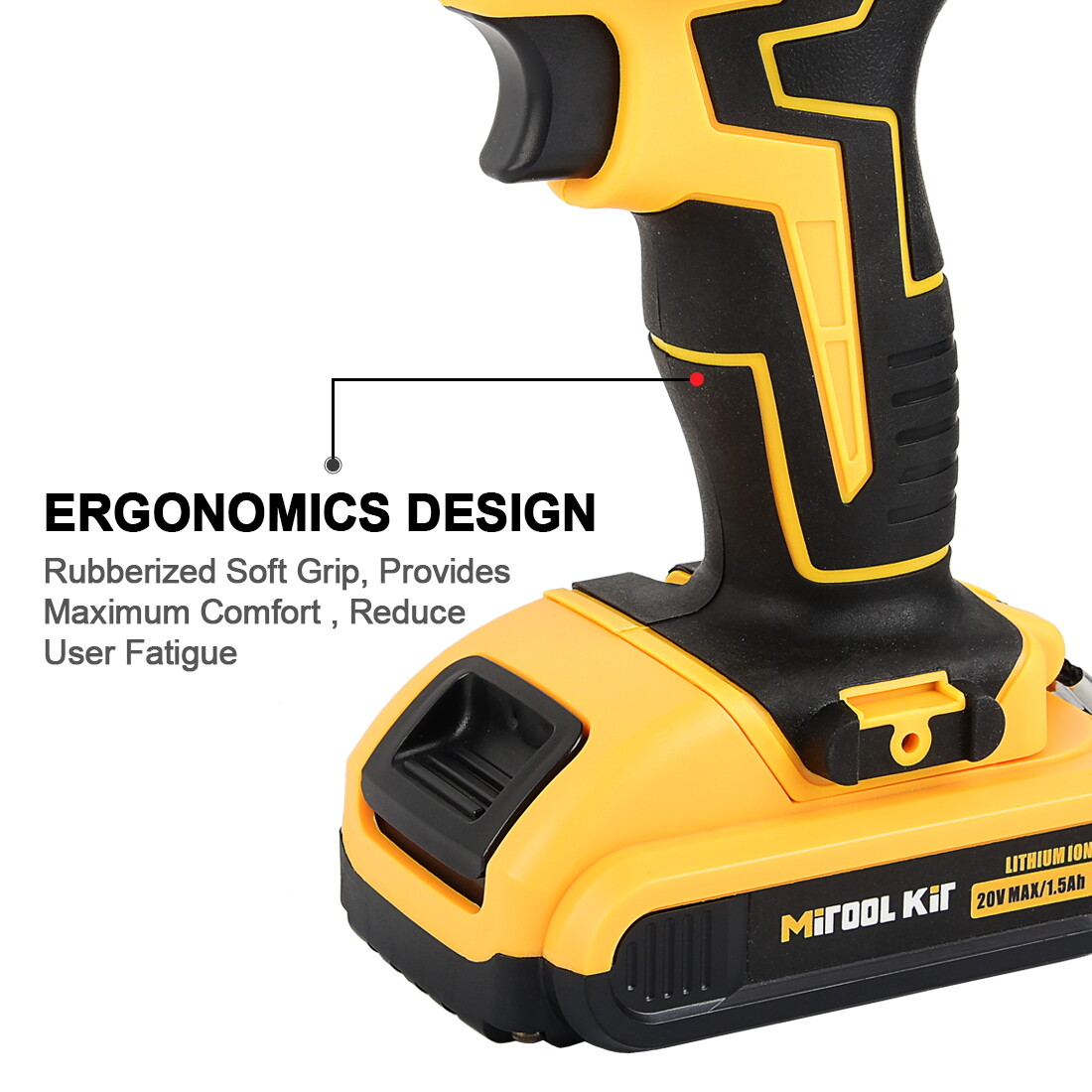 Cordless Drill Driver Kit, 20V MAX ELECTRIC SCREWDRIVER Compact Drill 3 in 1 Set