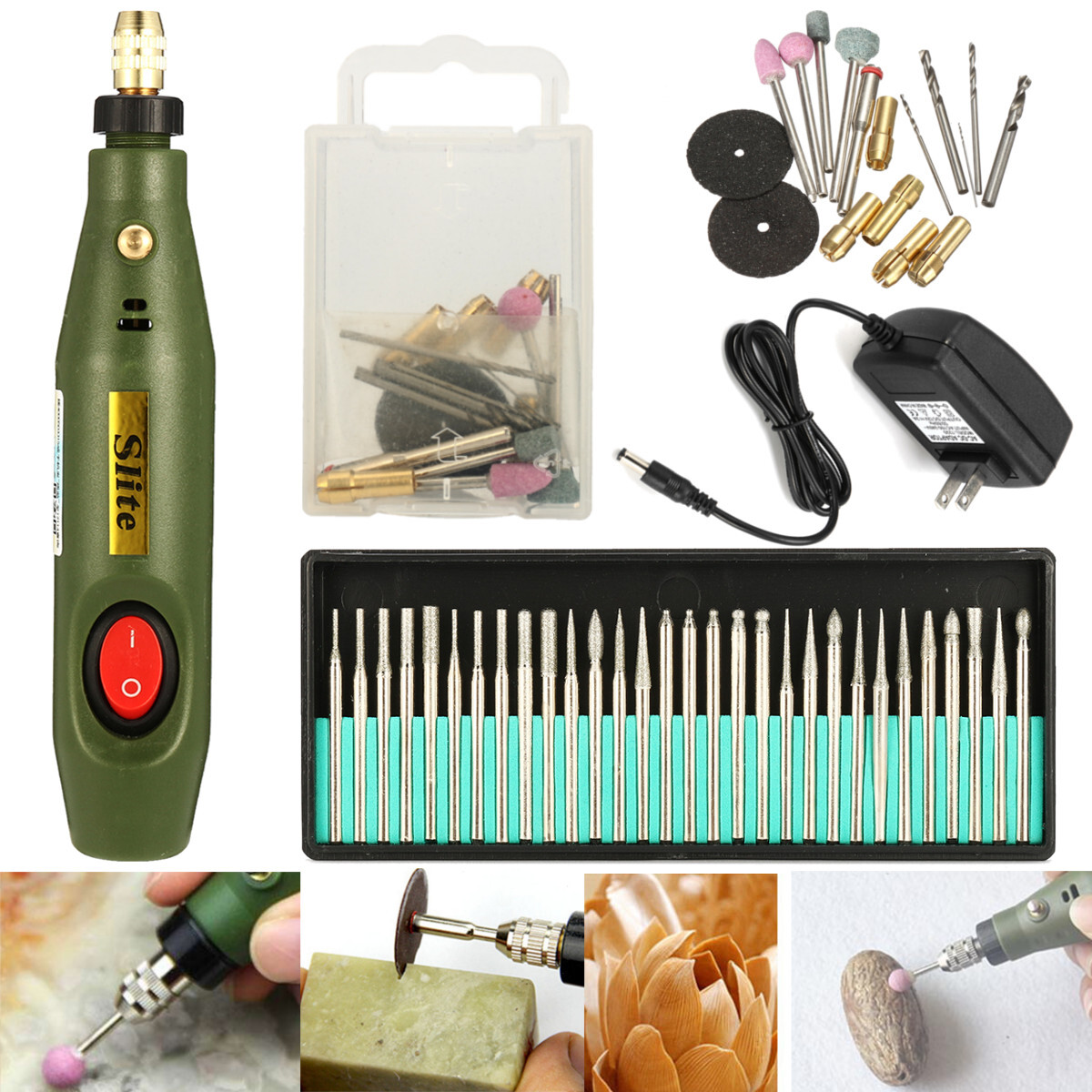 Electric Micro Engraving Engraver Pen DIY Carve Tool Kit For Jewelry Metal Glass