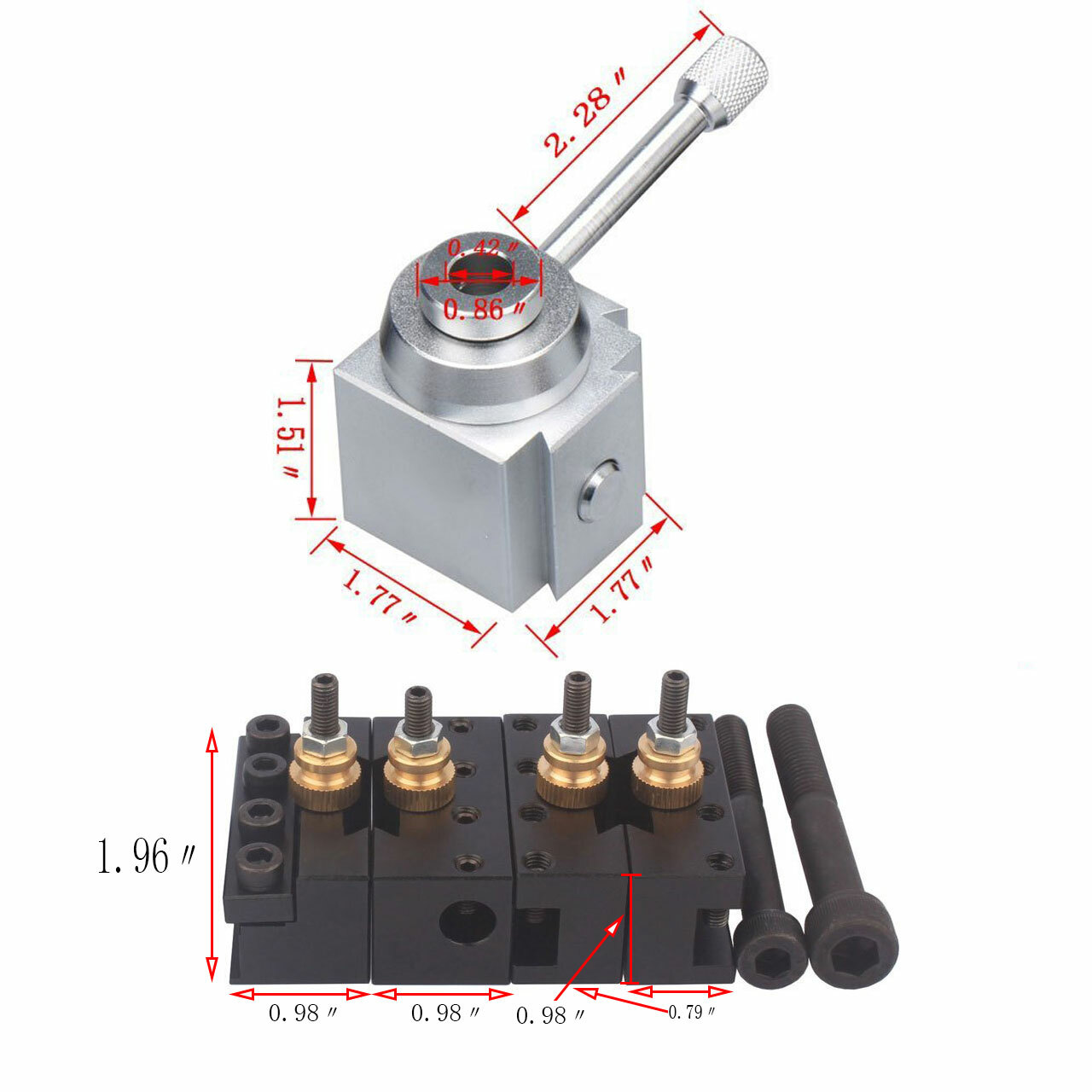 120034 Holders Multifid Tool Holder Tooling Package Lathe Quick Change Tool Post