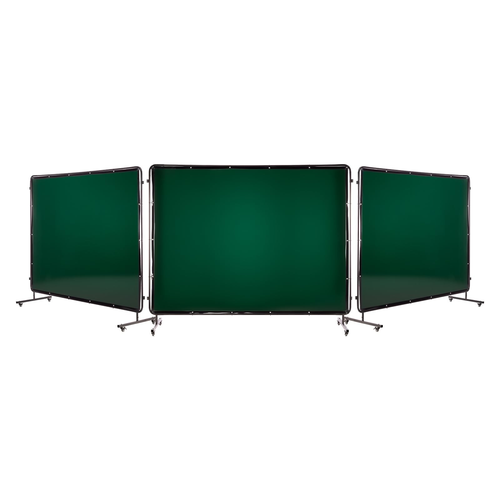 VEVOR Welding Screen with Frame, 3Panel 6 x 8 FT Welding Curtain Screen, Flam…