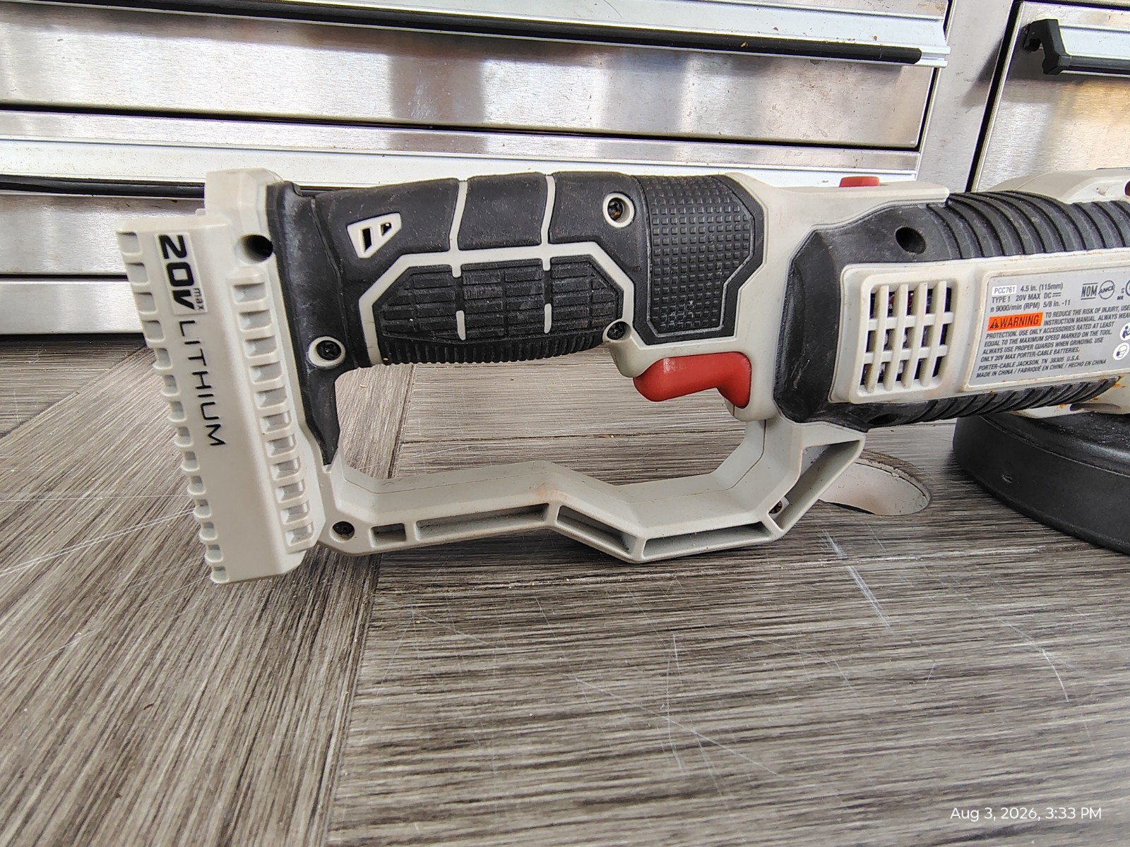 Porter Cable – PCC761 Angle Grinder, 20V MAX Cordless TOOL ONLY WORKS