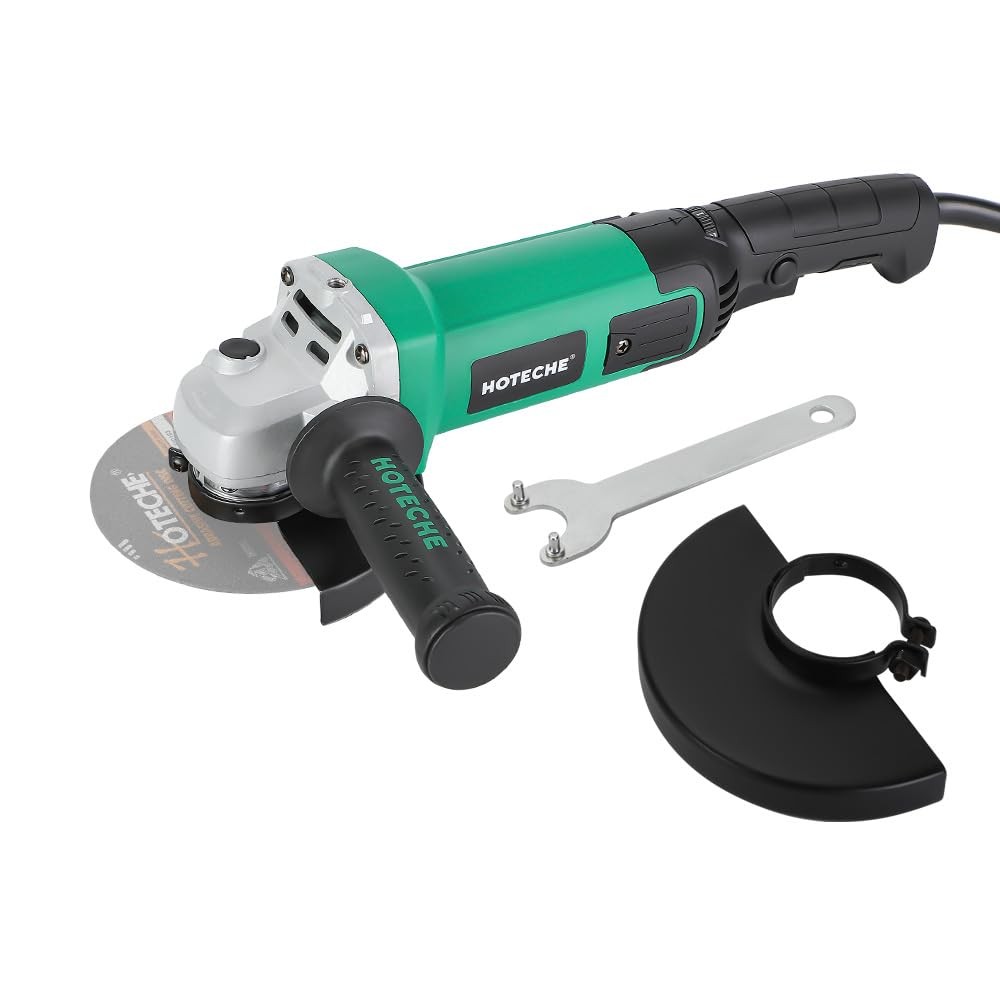 Hoteche 5-Inch Angle Grinder 11-Amp Heavy Duty Variable Speed Power Grinder