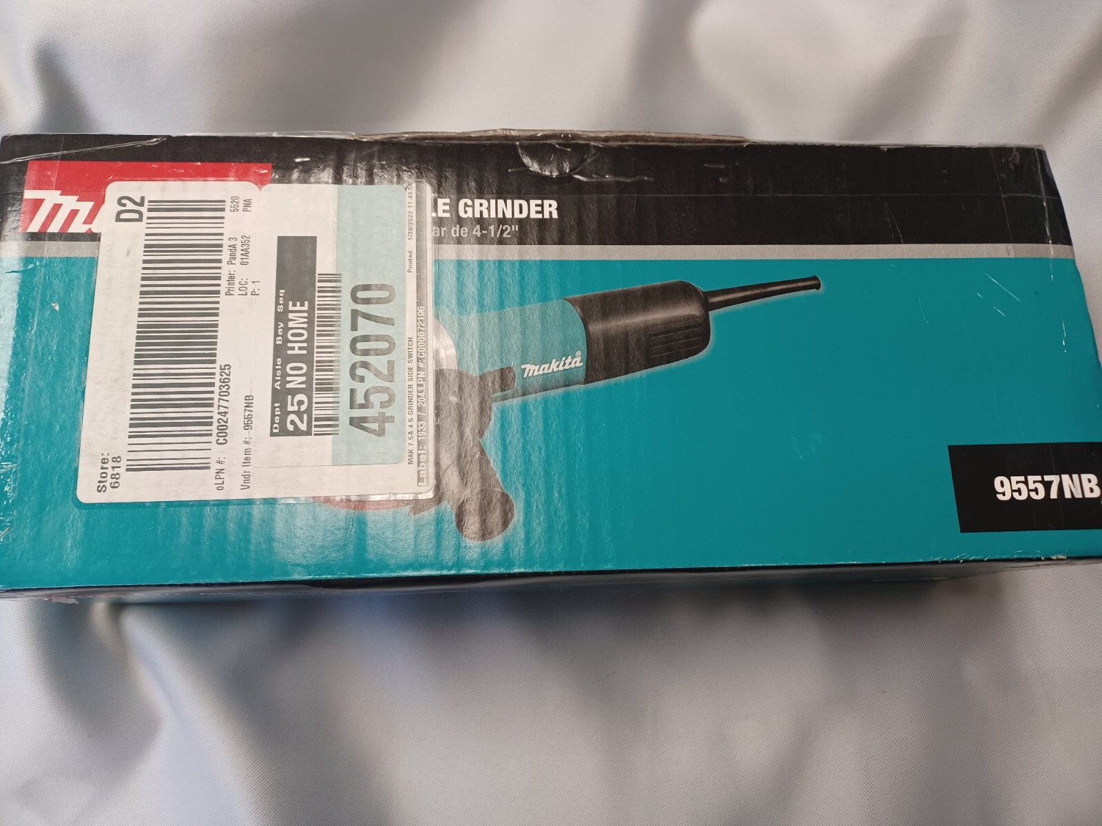 Makita Corded 9557NB 2.4V 114mm 4-1/2” Angle Grinder