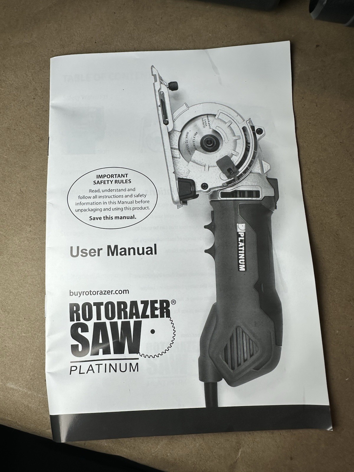 Rotorazer Saw Platinum RZ200 7-in-1 Circular Hand Saw w/ Case For Wood & Metal