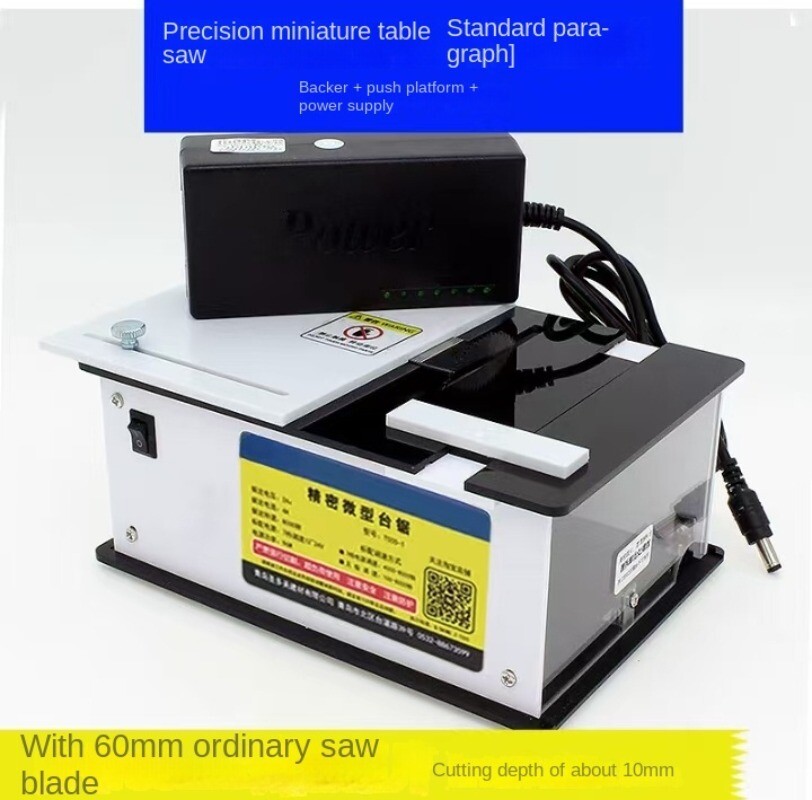 Mini Table Saw Handmade Woodworking Bench DIY Hobby Model Crafts Cutting Tool