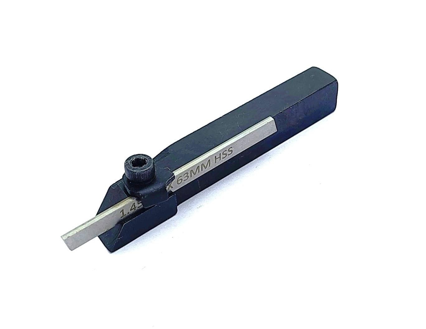 Mini Lathe Cut off 10 mm Square Parting Tool + HSS Blade For 10 mm, Black