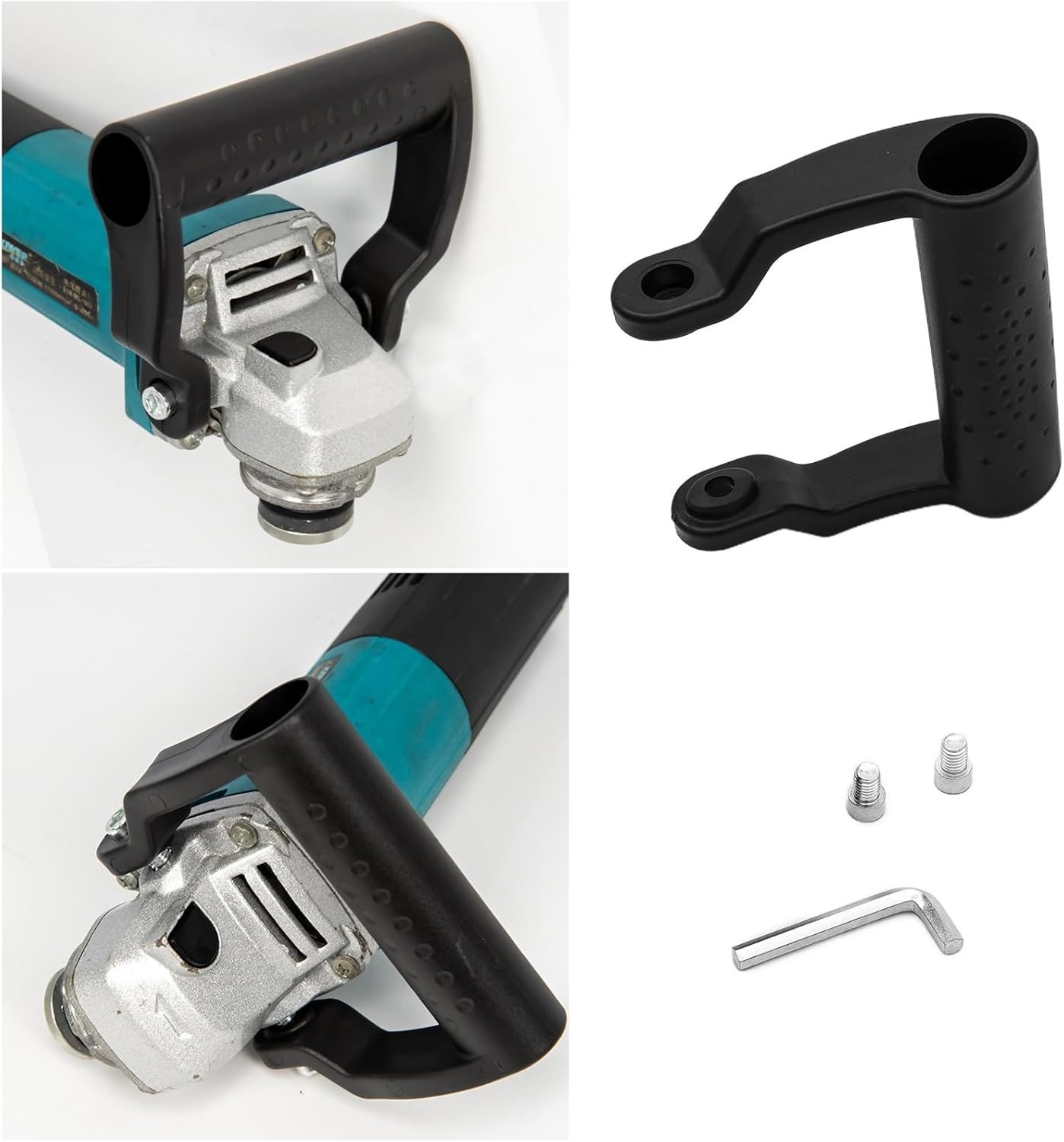 2 Pack Angle Grinder Handle Replacement U Shape Non-Slip Loop Grip for 8mm Th…