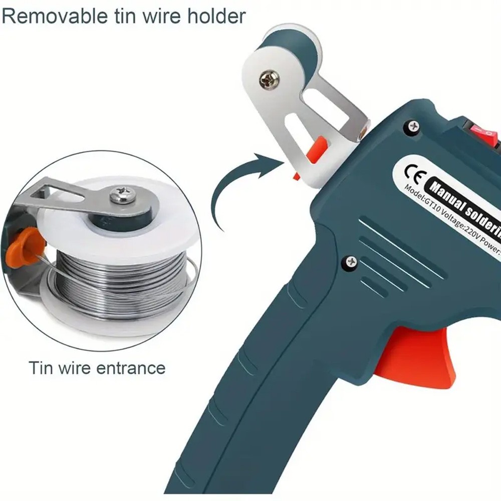 New 60W Solder Gun Kit Auto Soldering Feed Hand-Held Welding Iron Power Tool Kit