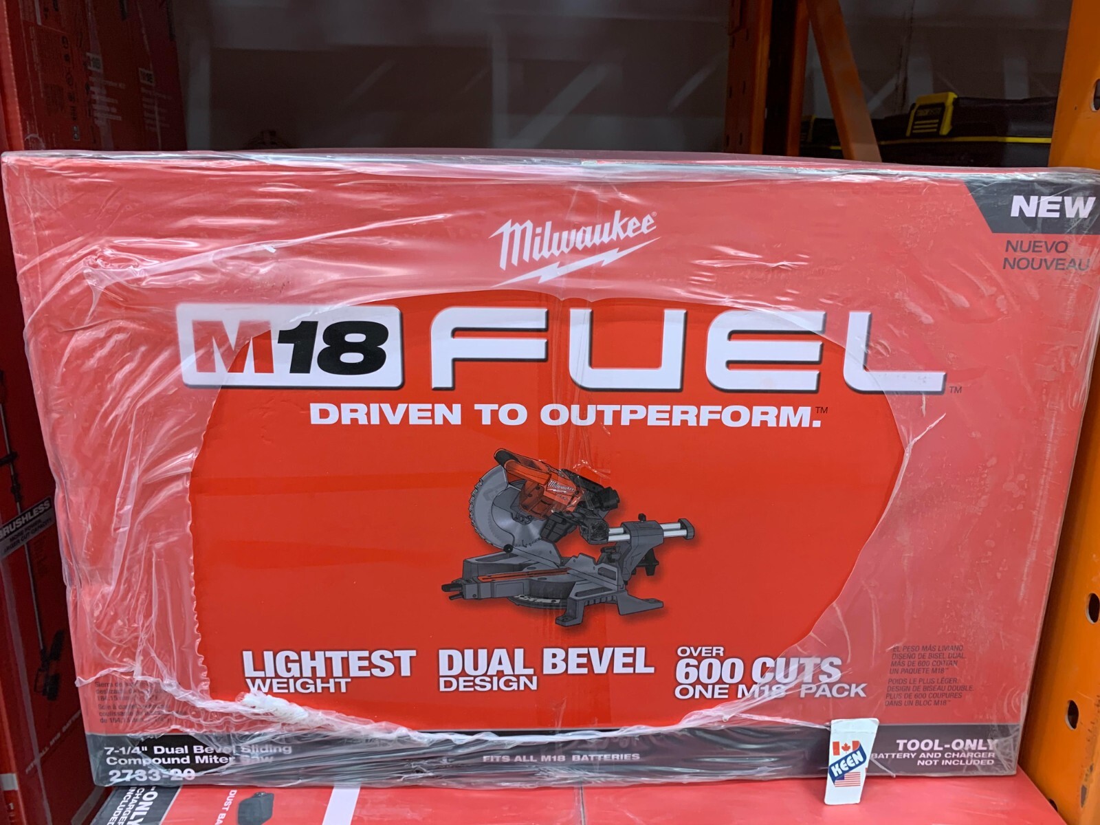 Milwaukee CANADA 18V CORDLESS 7-1/4&Prime; Dual Bevel Sliding Compound Miter Saw (BARE