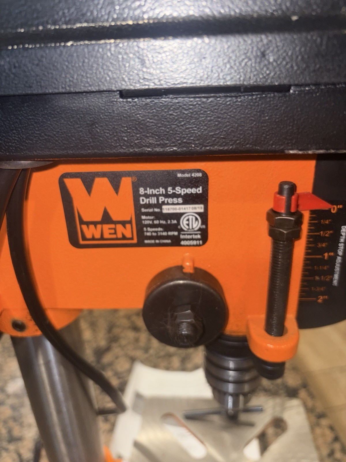 WEN 4208 8 inch 5 Speed Drill Press Very Lightly Used By R/C Hobbyist