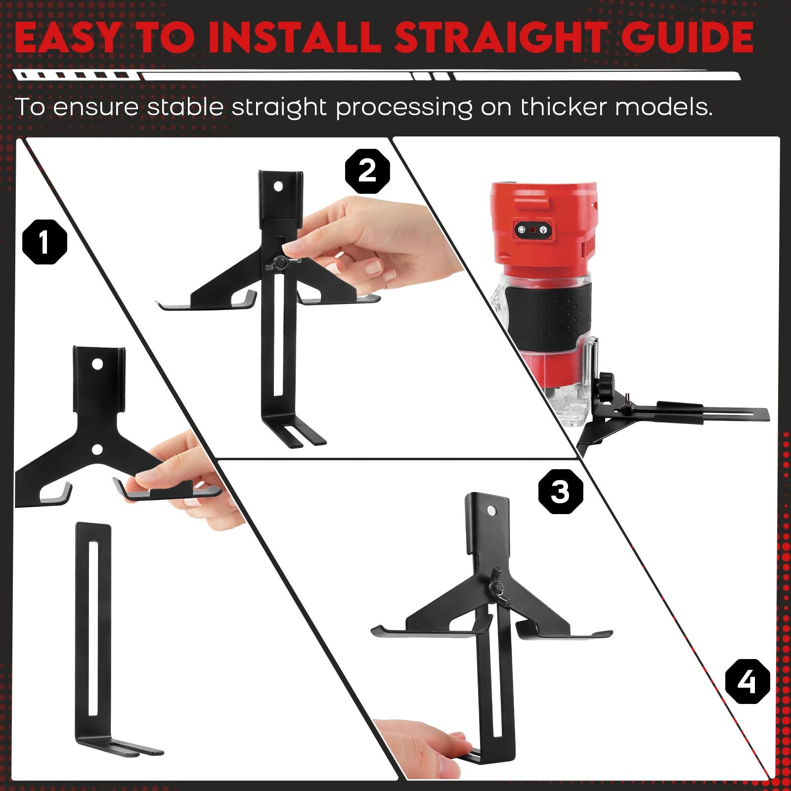 Gpaentsn Cordless Router Compatible With Milwaukee M18 Battery, 6-Speed, 30,000