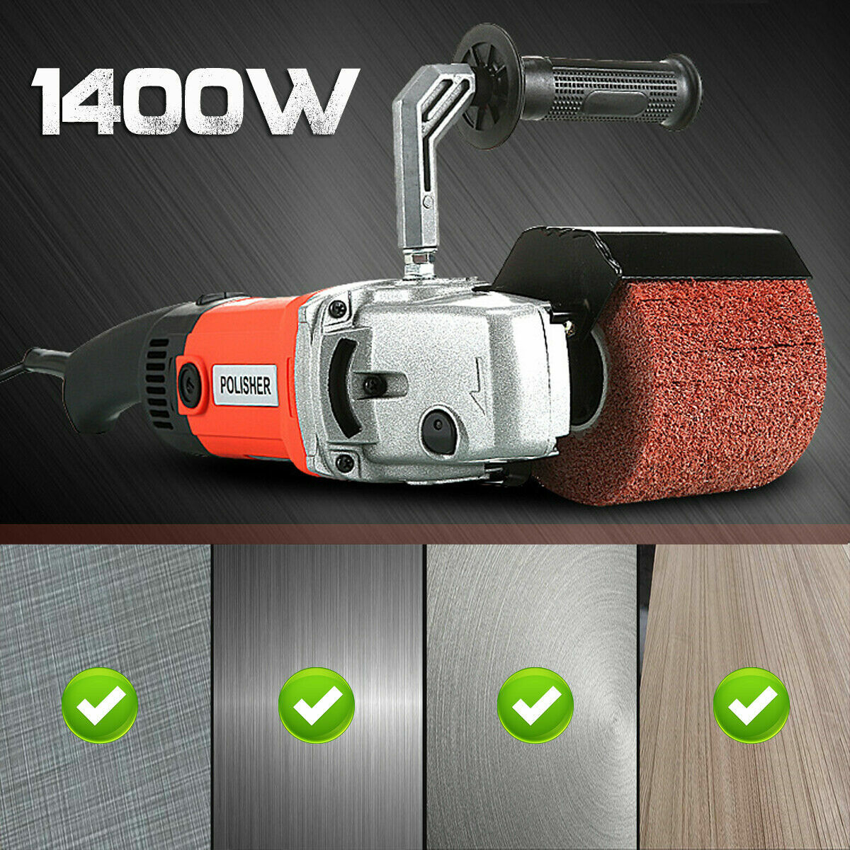 1400W Electric Metal Wood Burnishing Drawing Machine Polisher Burnisher Sander