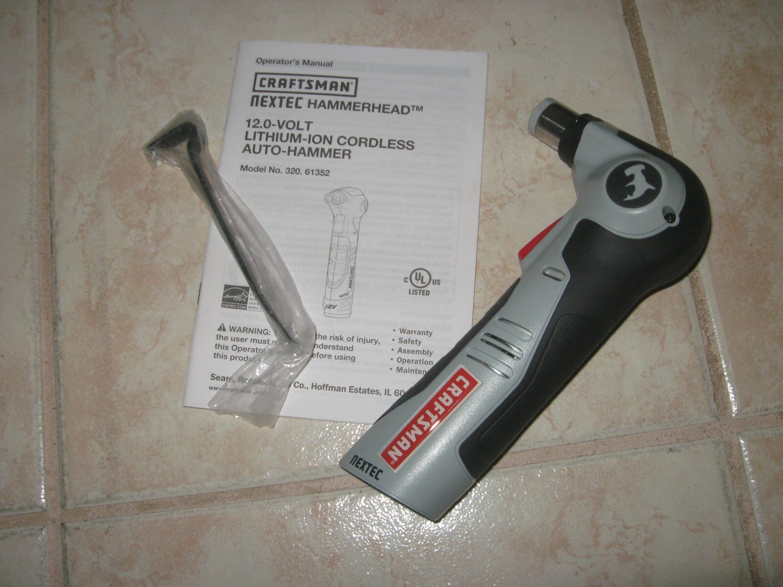 FREE SHIP Craftsman Nextec 12V Cordless Hammerhead Auto Hammer (Bare Tool Only)