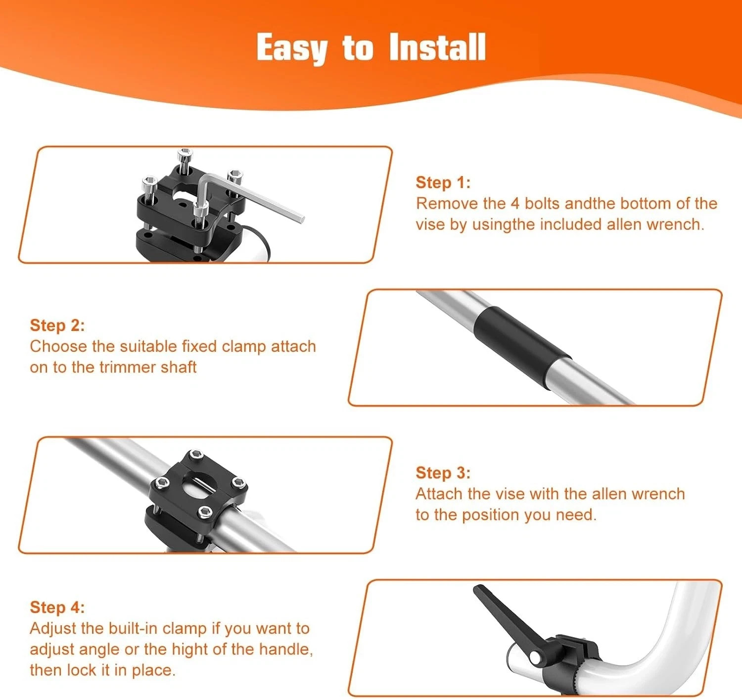 Upgraded Weed Eater Handle, String Trimmer Handle, Trimmer Grip Extension, 16.9&Prime;