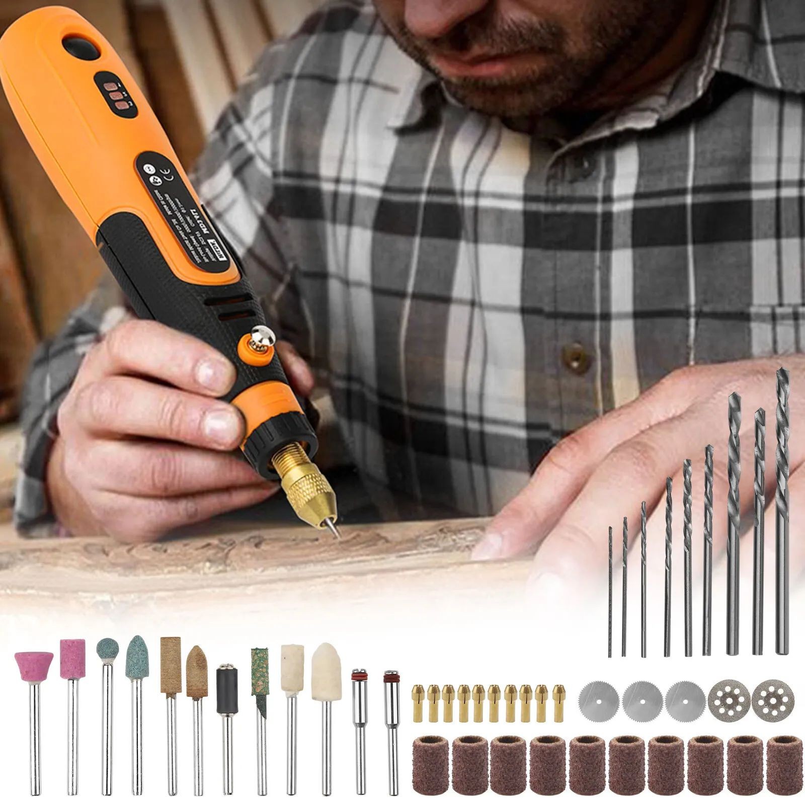 48pcs Abrasive for Dremel Rotary Tool Accessories Grinding Sanding Polishing Set