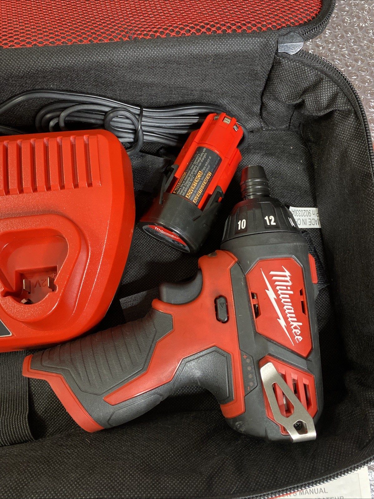 Milwaukee M12 12V 1/4 in Hex Screwdriver – Red (2401-20) Lightly Used