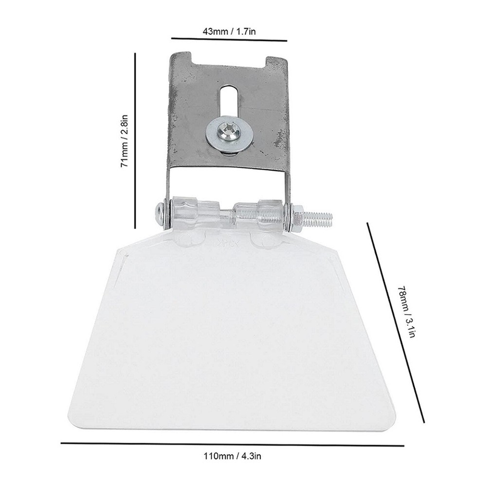 Stainless Steel and ABS Grinder Eye Protection Shields 2pcs Replacement Set