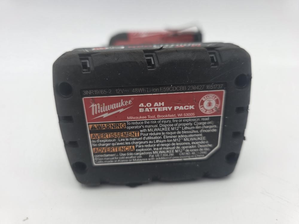 Milwaukee 3453-20 M12 12V 1/4&Prime; Hex Impact Driver w/ XC4.0 Battery & Charger