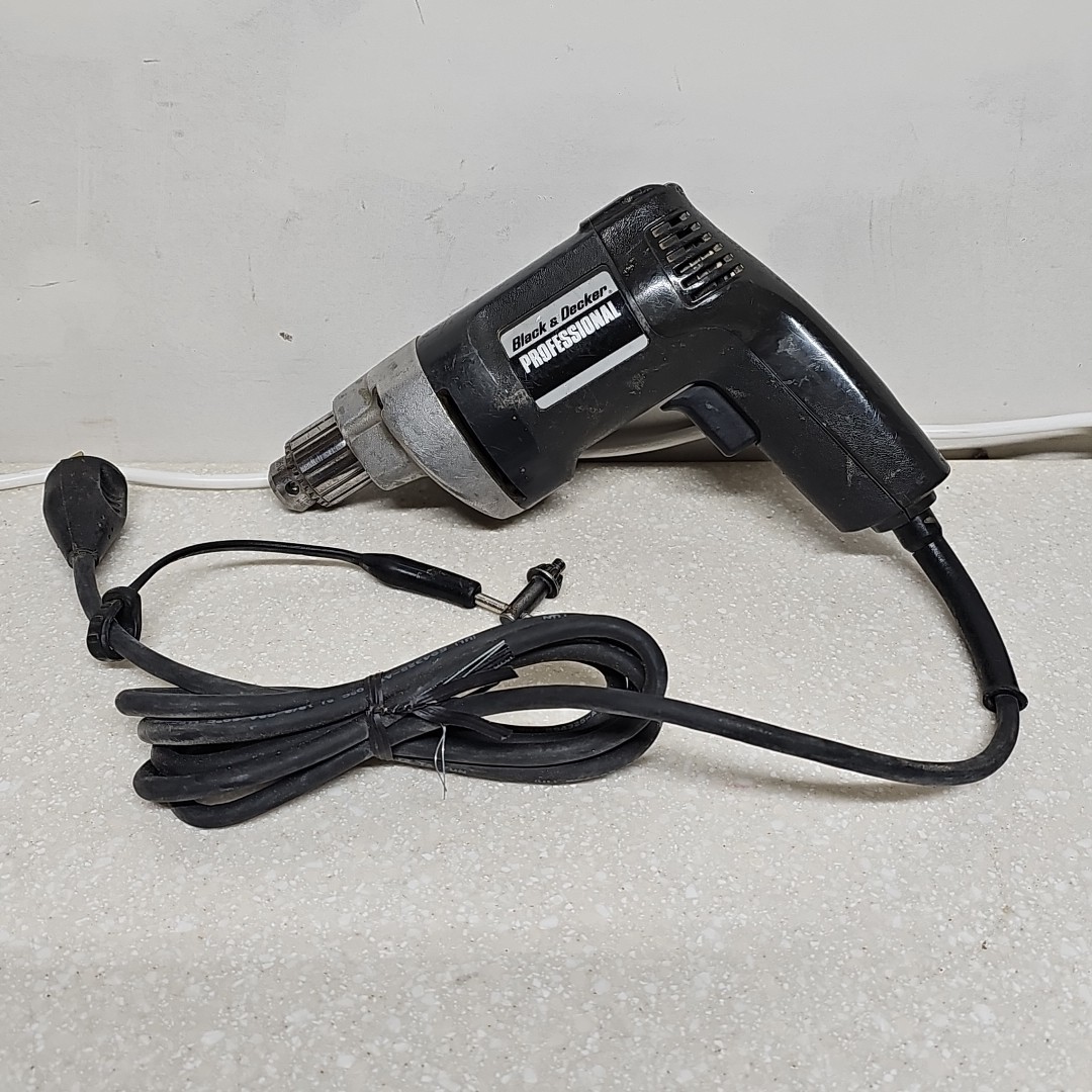 Black &Decker Professional Model 1040/100 1/4&Prime; VSR HOLEGUN DRILL Testrd Working