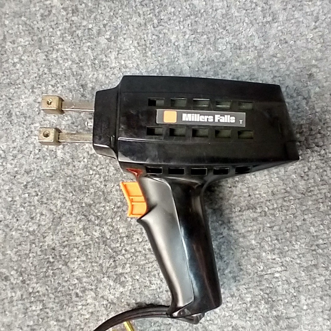 Millers Falls Soldering Gun G-992 Mod A Vintage 2.5 Amp 120V Black Orange Tool