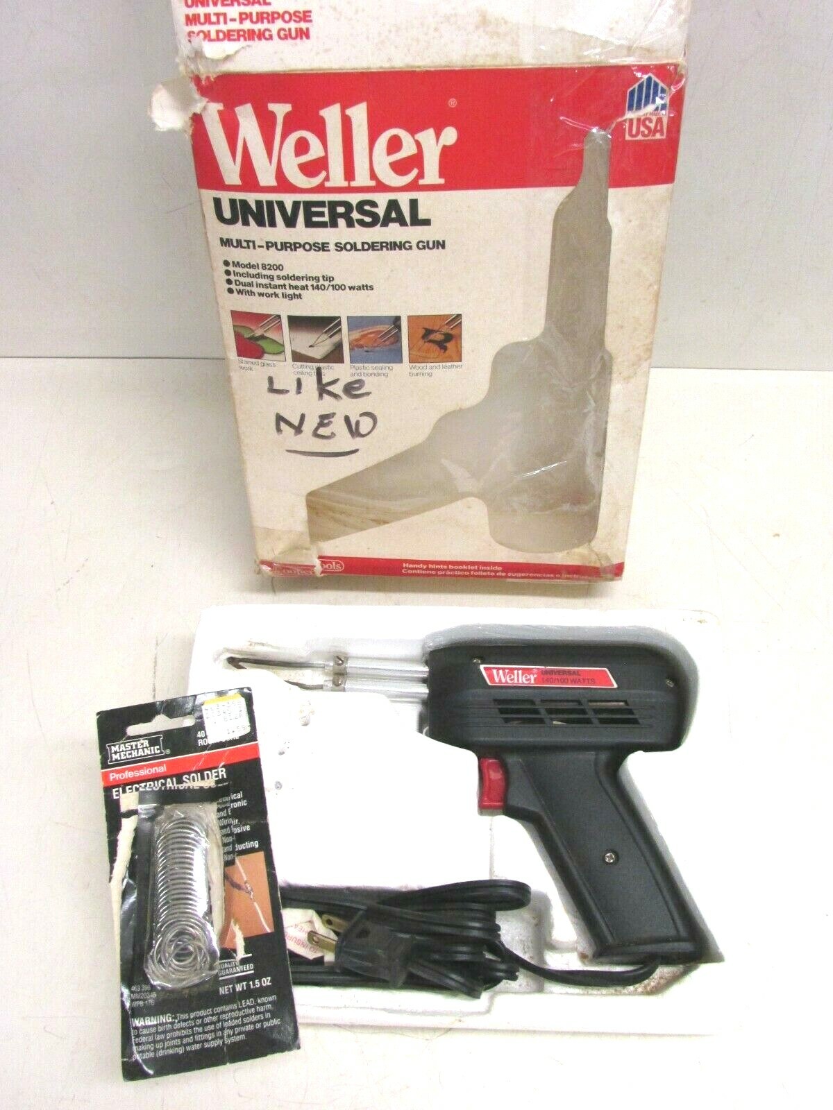 WELLER UNIVERSAL MULTI-PURPOSE SOLDERING GUN, 140/100 WATTS, 8200