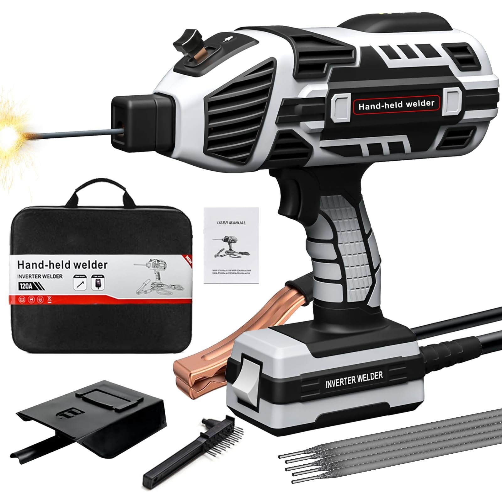 Handheld Welding Machine Portable ARC Welder 110V Handheld Stick ARC Welder IGBT