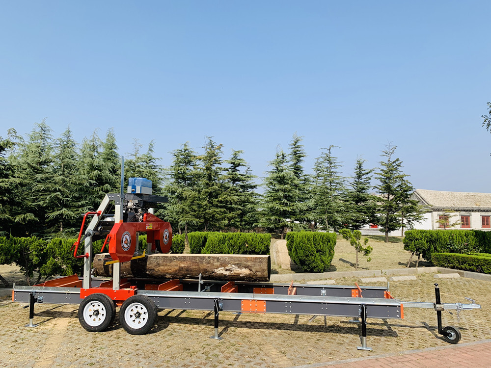 36&Prime; Capacity Portable Gas Powered Sawmill Gas Honda GX690 22HP Engine CARBIDE