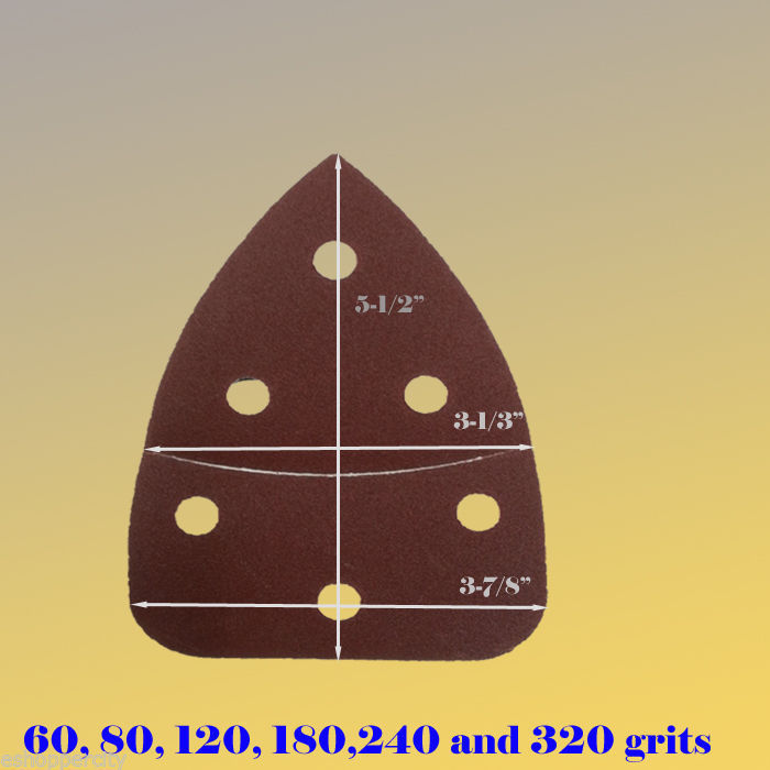 30X Mouse Sanding Sander Sandpaper Hook & Loop 80 Grit For Black & Decker