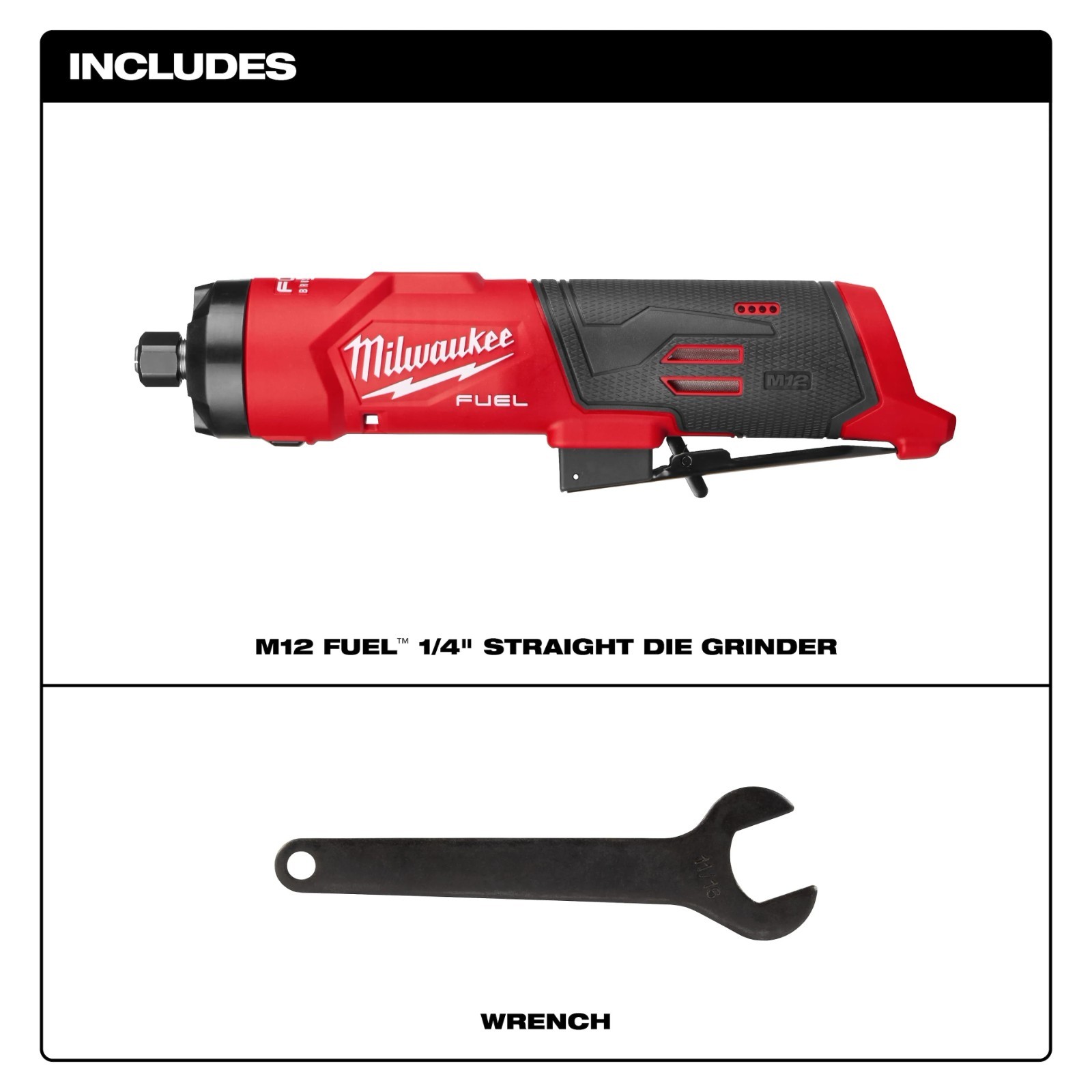 Milwaukee 3486-20 M12 FUEL 1/4 in Straight Grinder Bare Tool