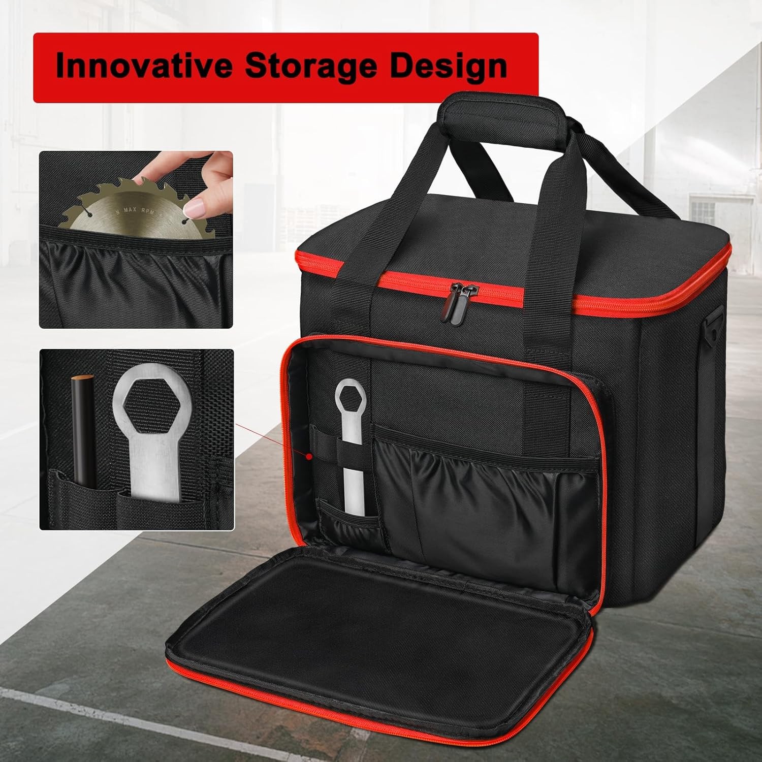 Tool Bag Compatible with Milwaukee M18 2630-20 Circular Saw, DEWALT 20V MAX DCS3