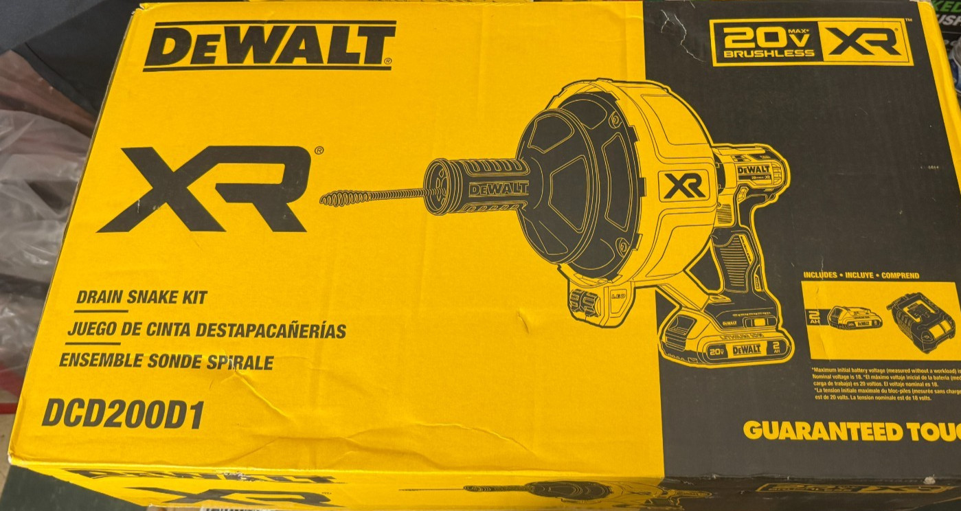 DEWALT 20-Volt 5/16-in dia x 35-ft L Black oxide 2 Ah Cordless Machine Augers