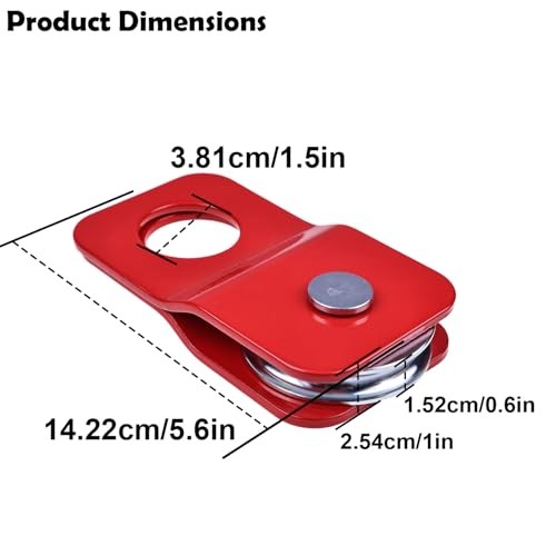 4 Ton Winch Snatch Block, 8000 lbs Capacity Recovery Pulley for Off-Road 1