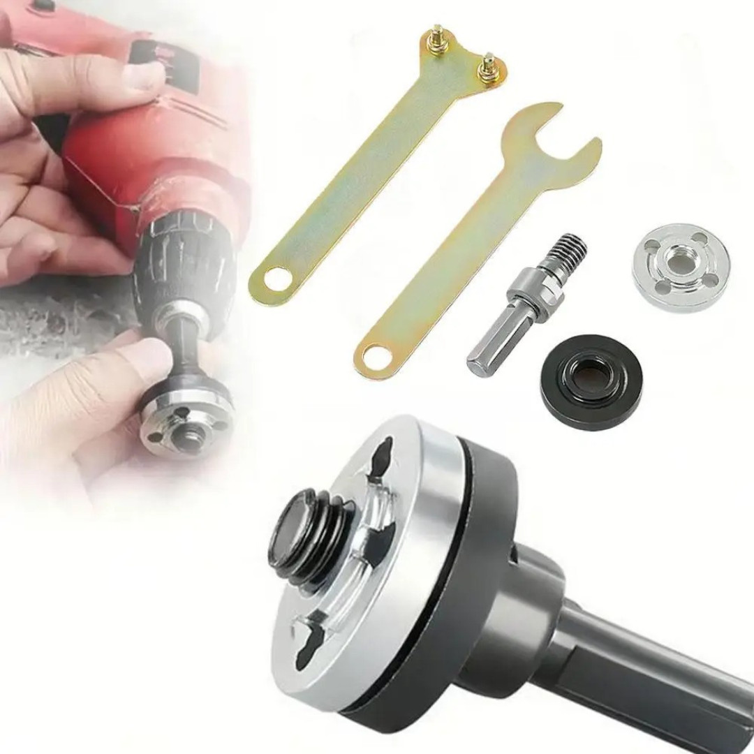 10mm 5Pcs Drill to Angle Grinder Adapter Set – Variable Rod Converter Tools