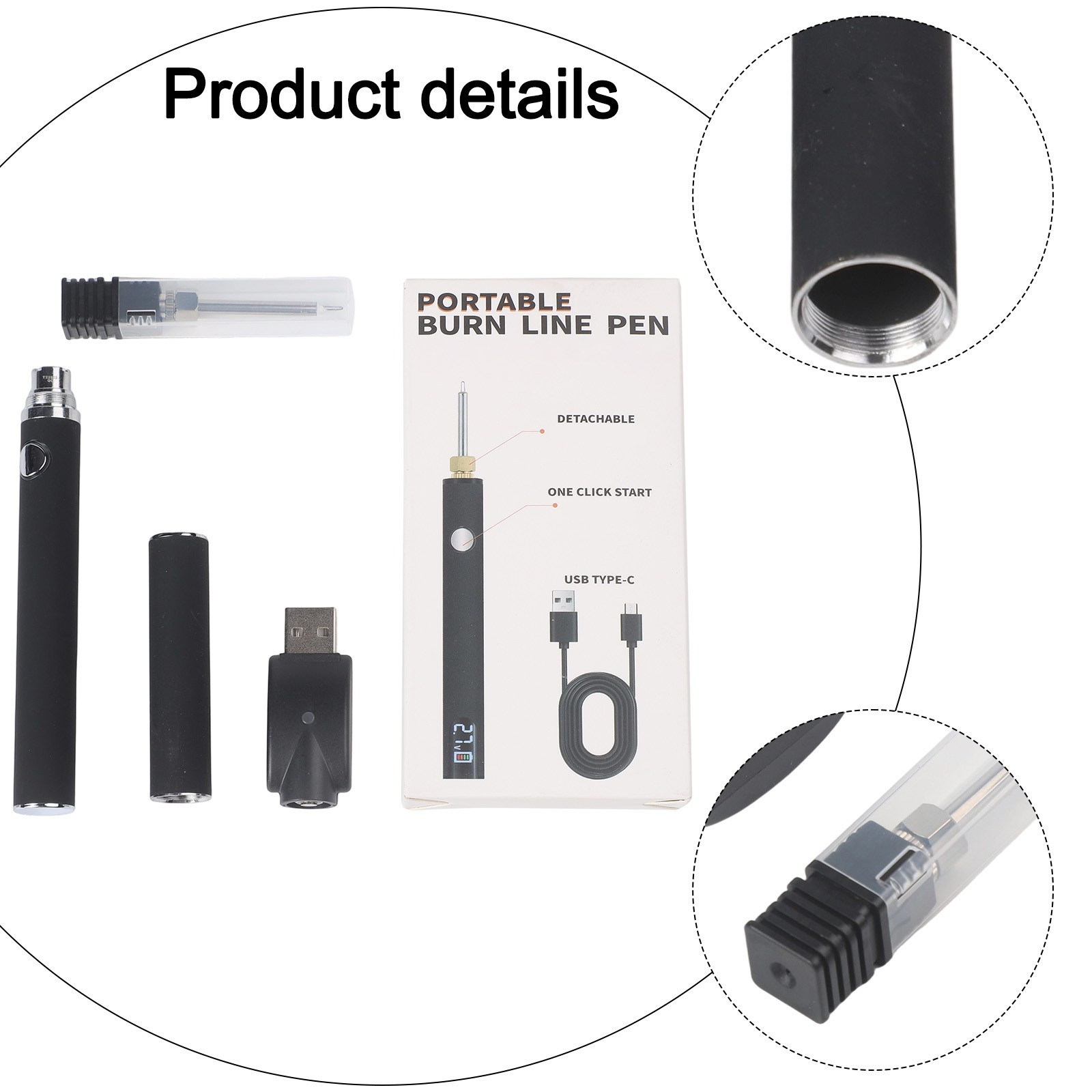 Portable Adjustable Voltage Soldering Iron with USB Charging Capability