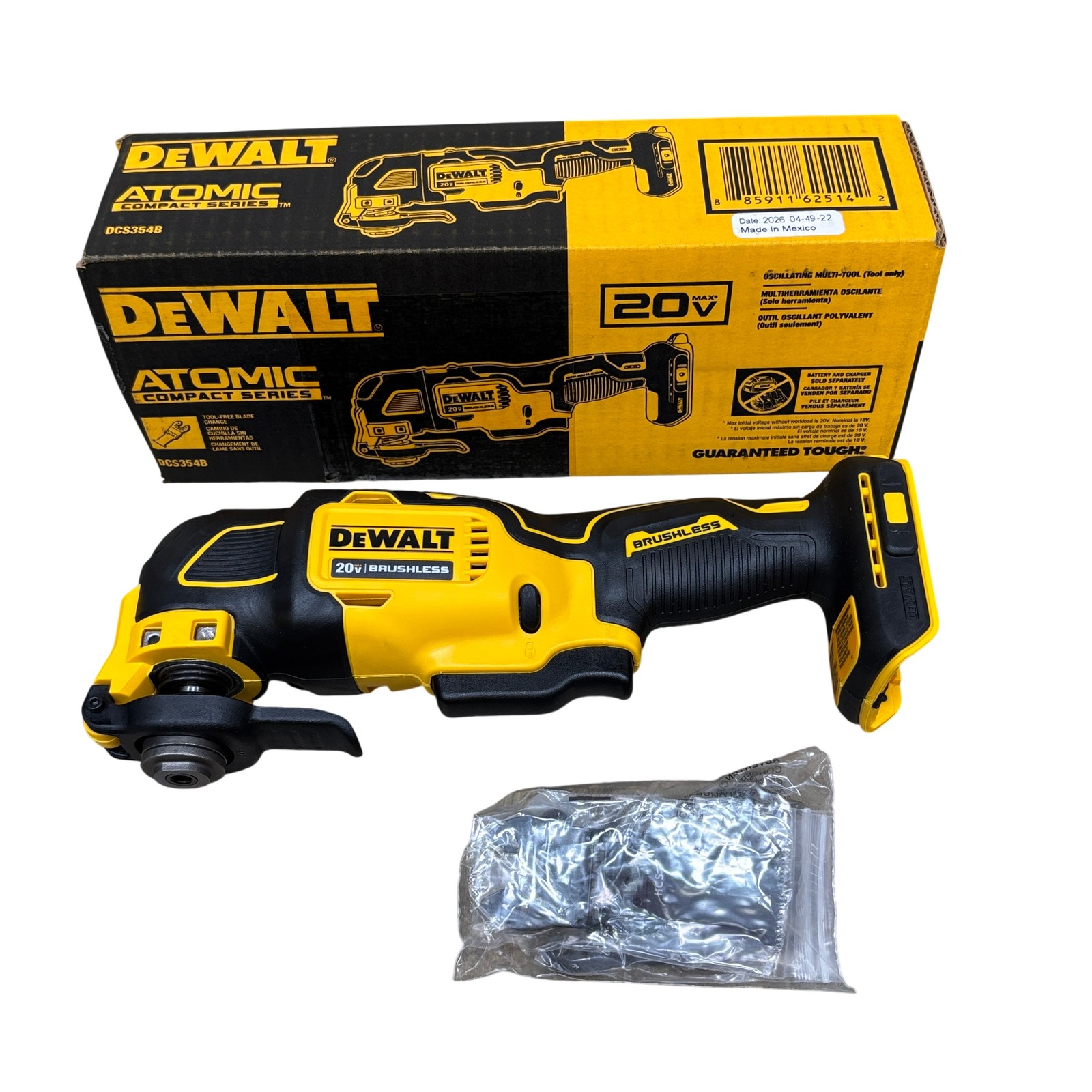 DeWalt DCS354 20V Max Brushless Cordless Oscillating Multi-Tool