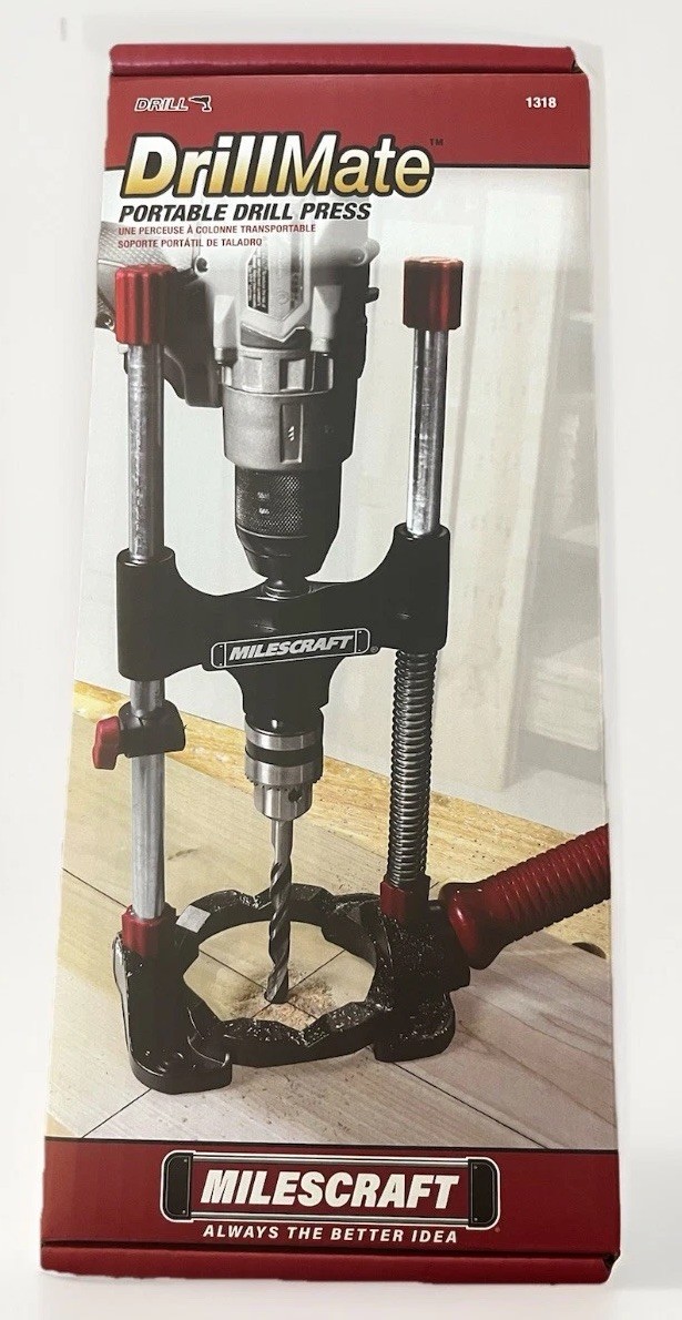 Milescraft 1318 Drill Mate Portable Drill Press Guideb Jig Multi Angle Settings