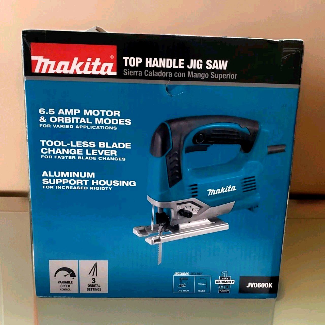 Makita Jig Saw JV0600K 6.5 Amp Corded Variable Speed Top Handle w/ Case – NEW