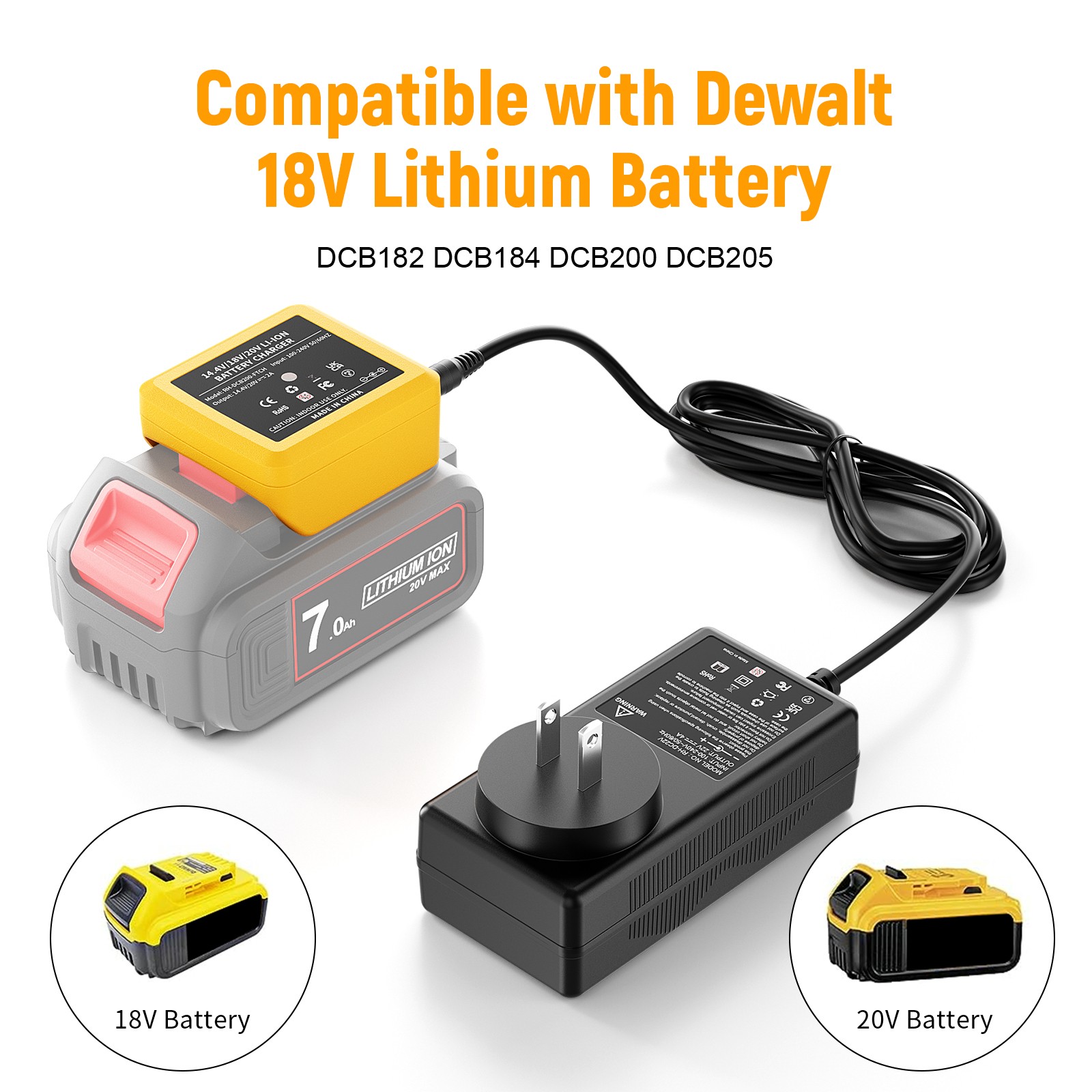 Cordless Electric Reciprocating Saw Cutting W/LED light For Dewalt 20V Battery.