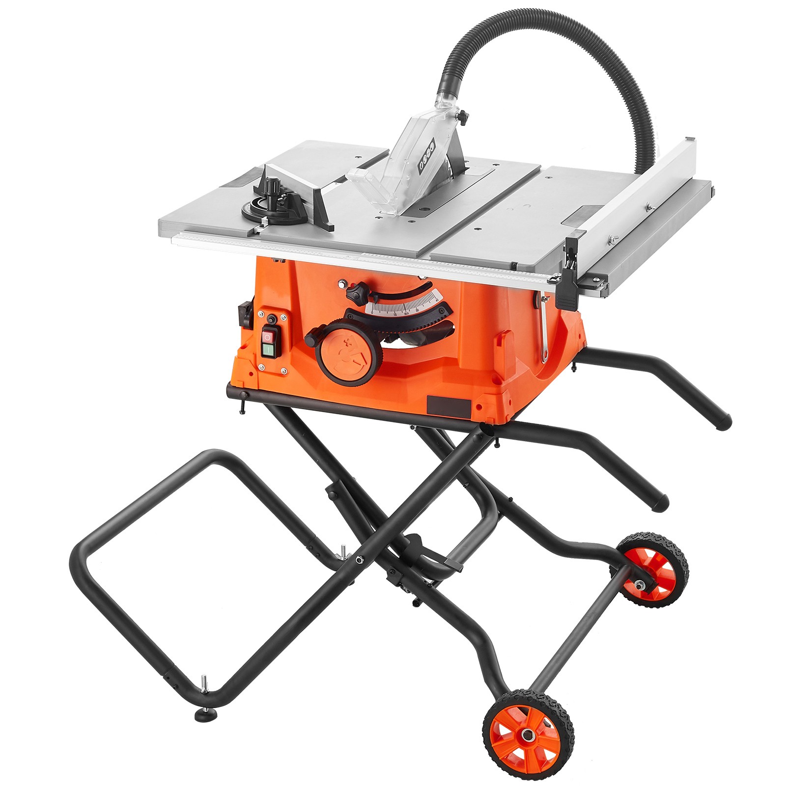Uimoso 10&Prime;Table Saw w/ Stand Electric Cutting Machine 5000RPM 25-in Rip Capacity