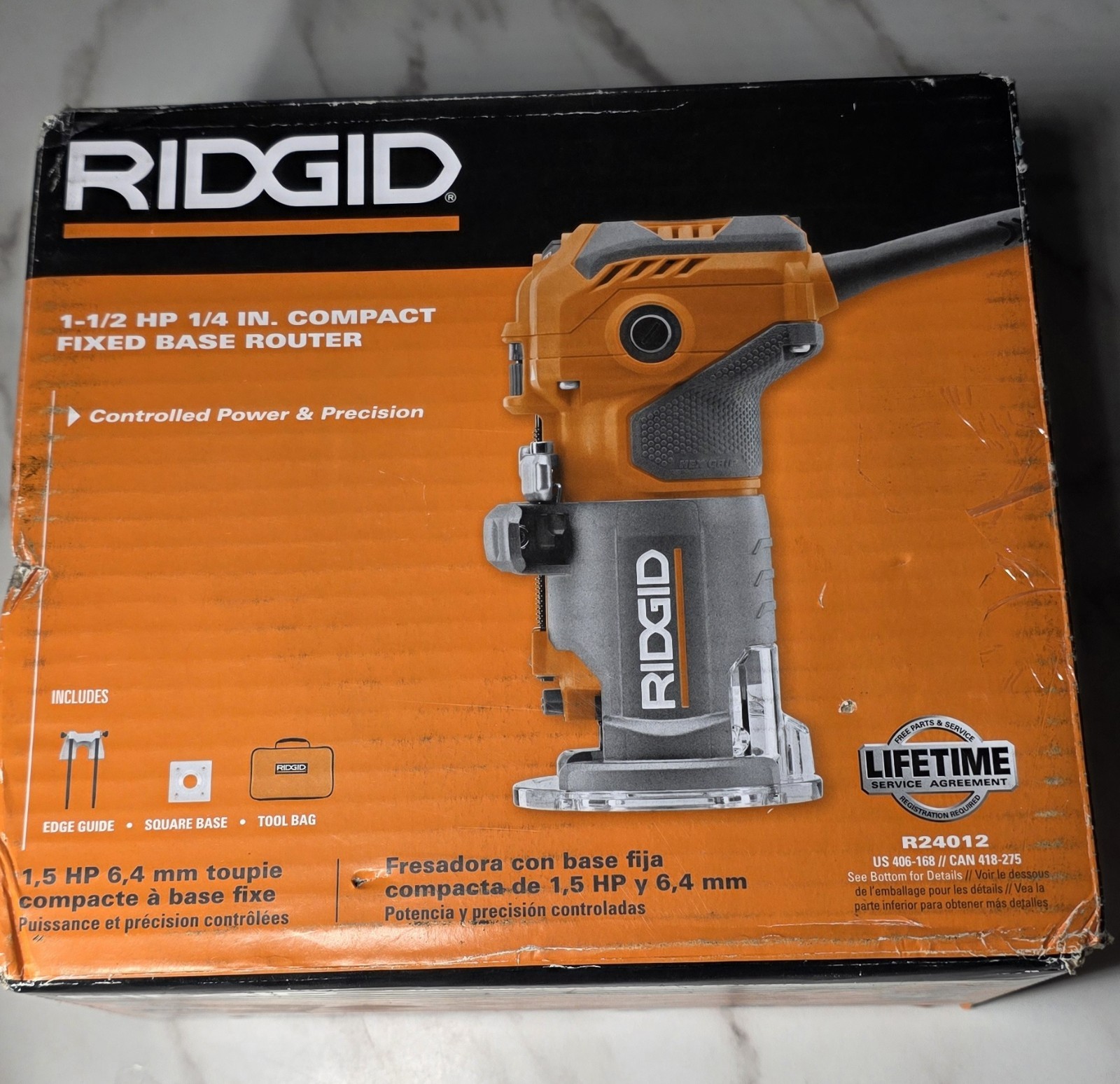 RIDGID 5.5 AMP Compact Fixed-Base Corded Router R24012